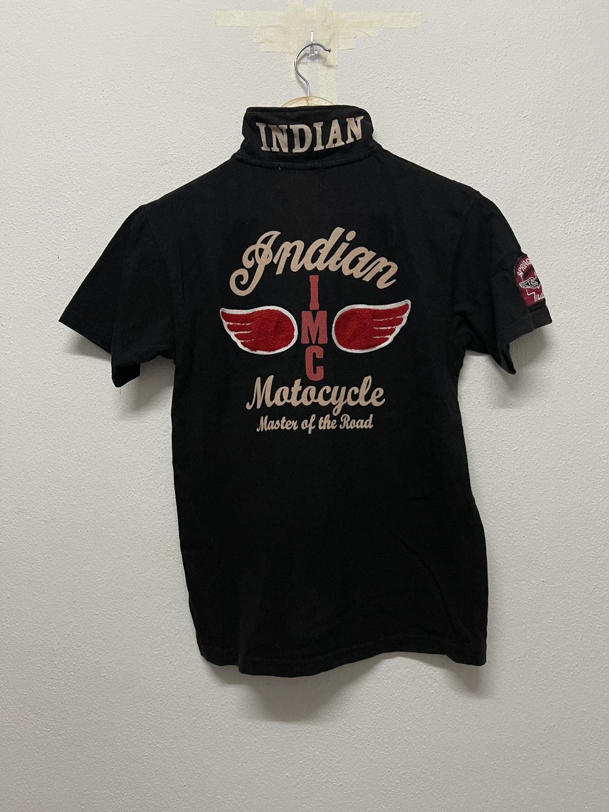 Indian Motorcycle × Vintage 2000s INDIAN MOTORCYCLE POLO SHIRT RARE DESIGN Size M / US 6-8 / IT 42-44 - 1 Thumbnail