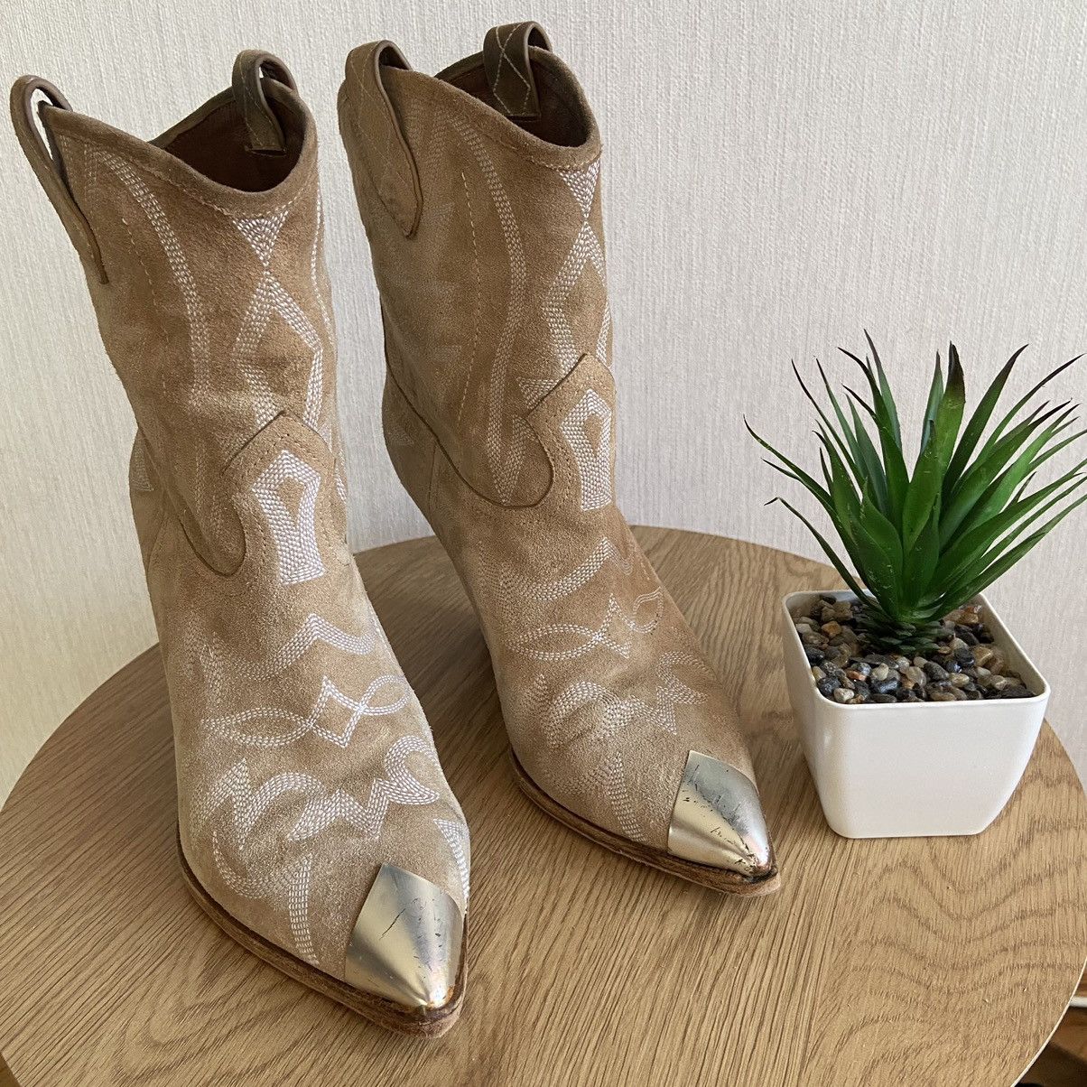 Cowboy Equipment 📌 Crazy Lola Cruz Y2K Cowboy Boots Size US 8 / IT 38 - 2 Thumbnail