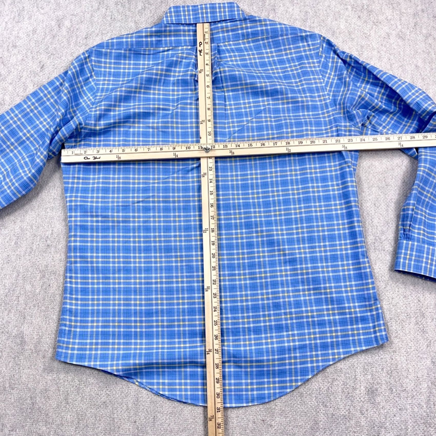 Brooks Brothers Brooks Brothers Button-Up Shirt Men L Blue Plaid OCBD Button-Front Casual Dress Shirt Size 42R - 6 Thumbnail