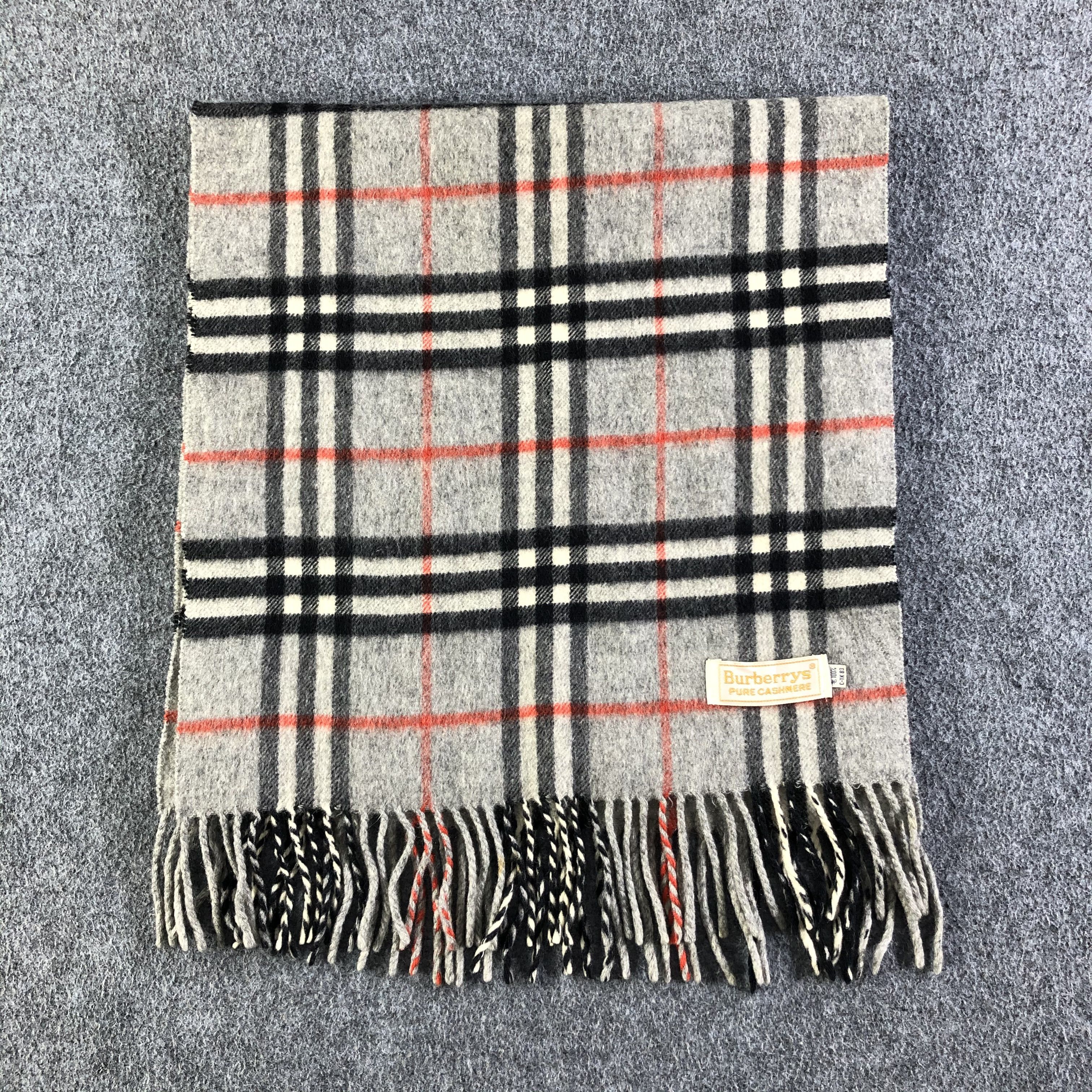 Burberry Burberrys Pure Cashmere Scarf / Muffler / Neckwear P039 Size ONE SIZE - 2 Thumbnail