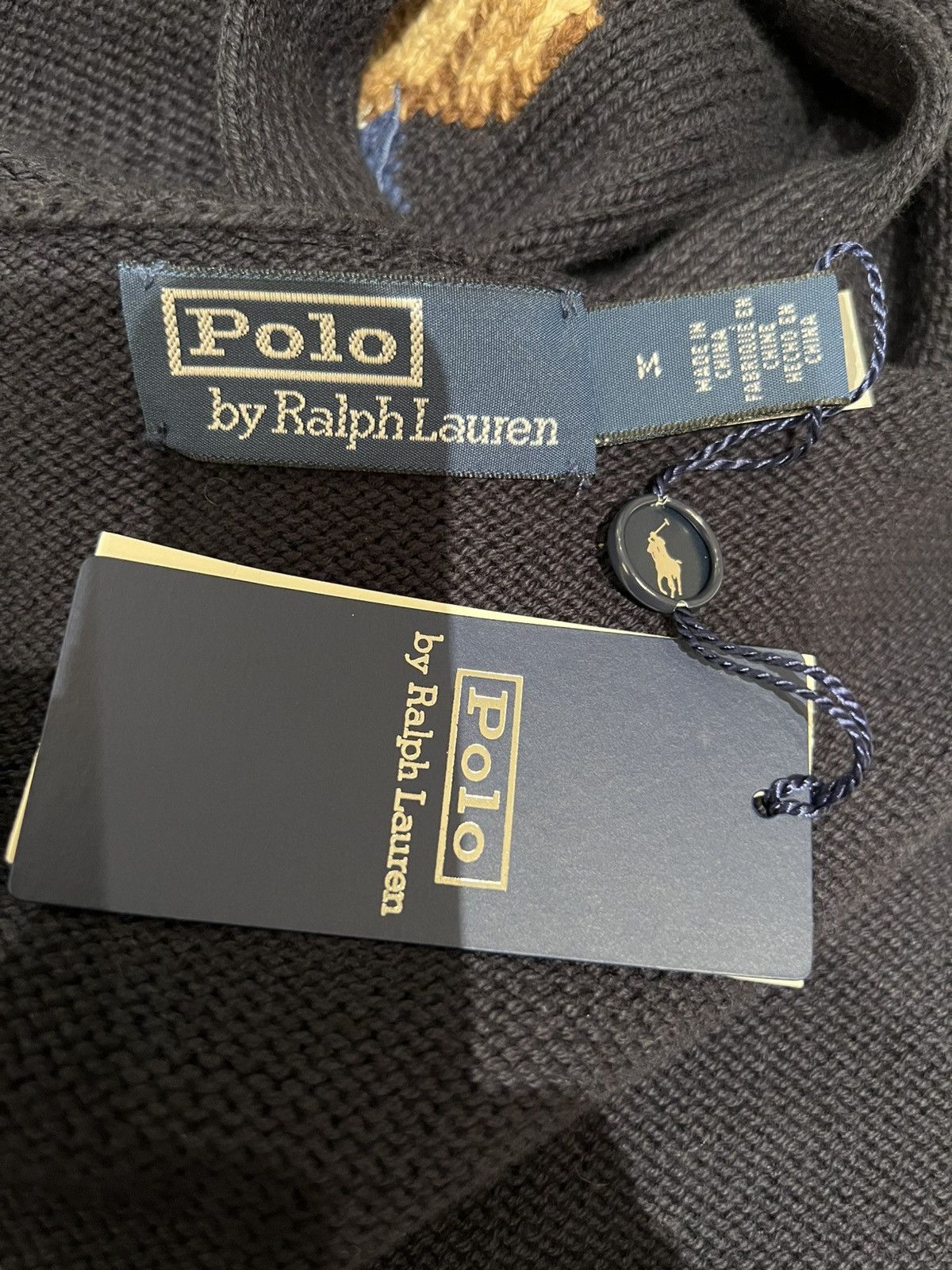 Polo Ralph Lauren Polo Ralph Lauren Polo Bear intarsia-knit hoodie medium navy Size US M / EU 48-50 / 2 - 13 Thumbnail