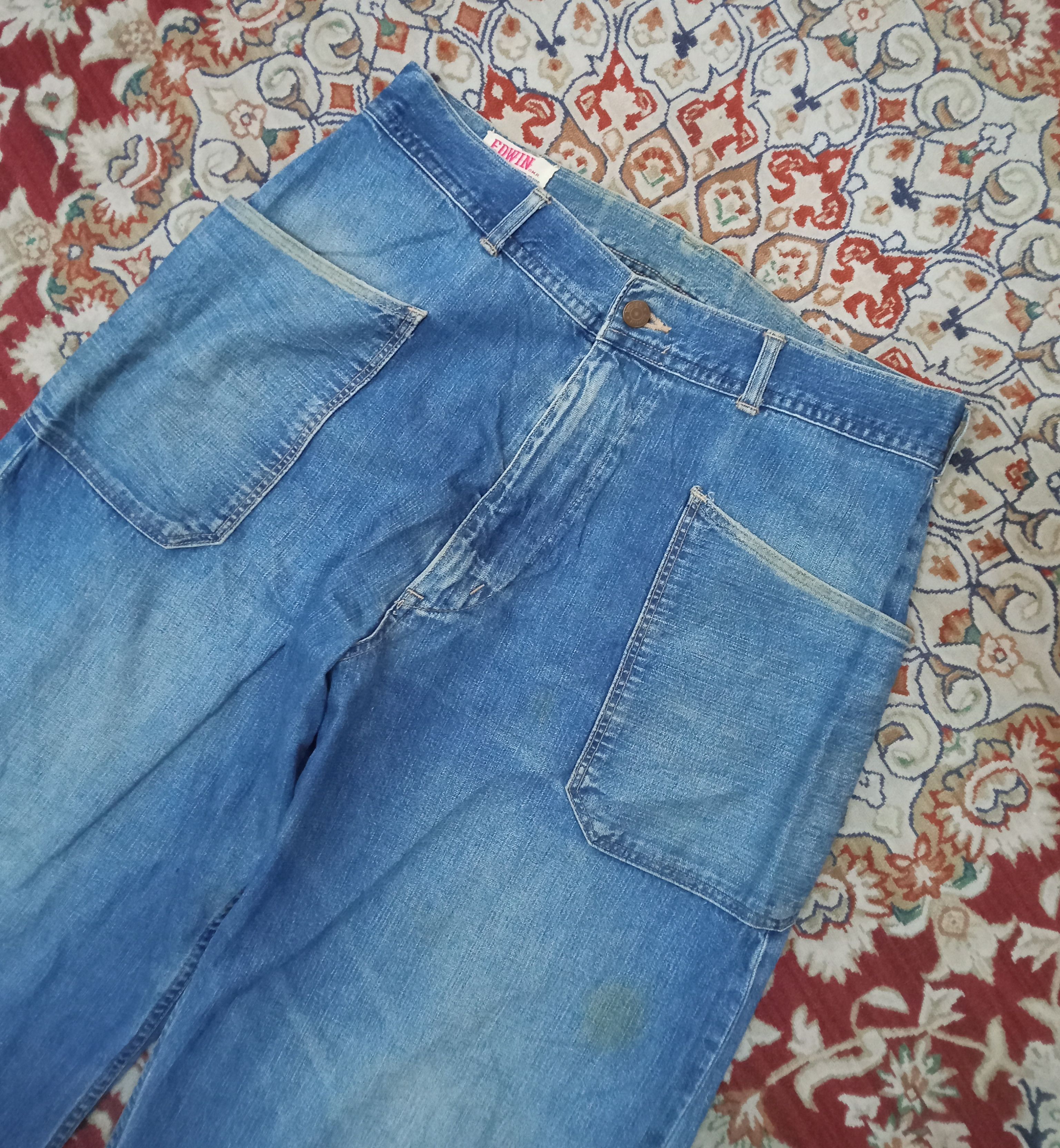 Edwin Vintage Edwin Rare - Pat: The Office Applied Baggy Pants Size US 33 - 9 Thumbnail