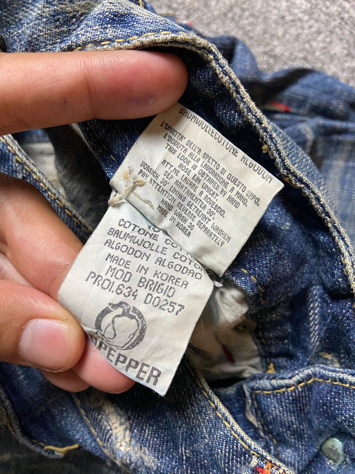Japanese Brand × Vintage Vintage 1971 Red Pepper Distressed Denim Jeans (119) Size 27" / US 4 / IT 40 - 4 Thumbnail