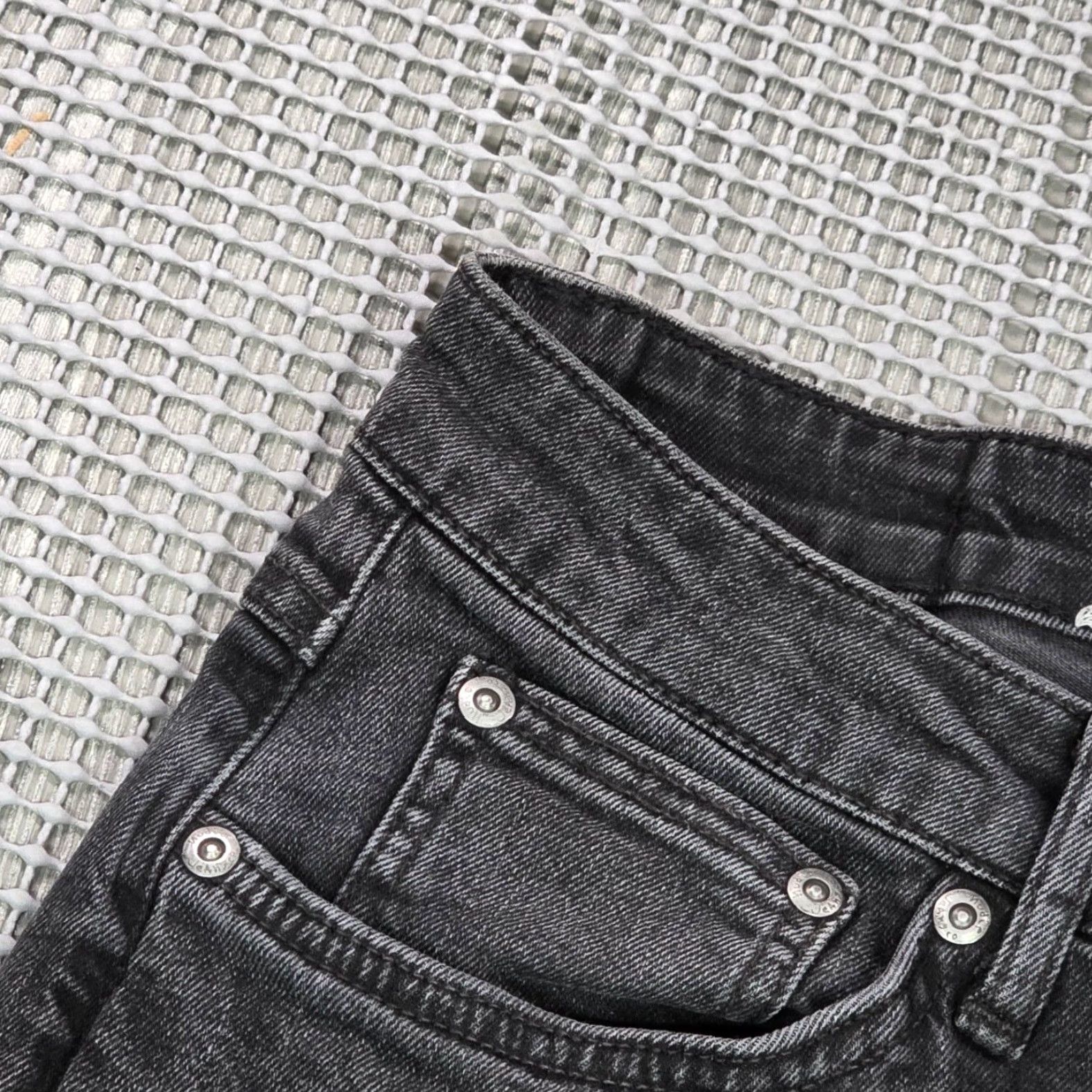 Nudie Jeans Nudie Jeans Co Skinny Lin Jeans Mens Slim 30x32 Black Denim Stretch Pockets 90s Theme Mens Size US 30 / EU 46 - 5 Thumbnail