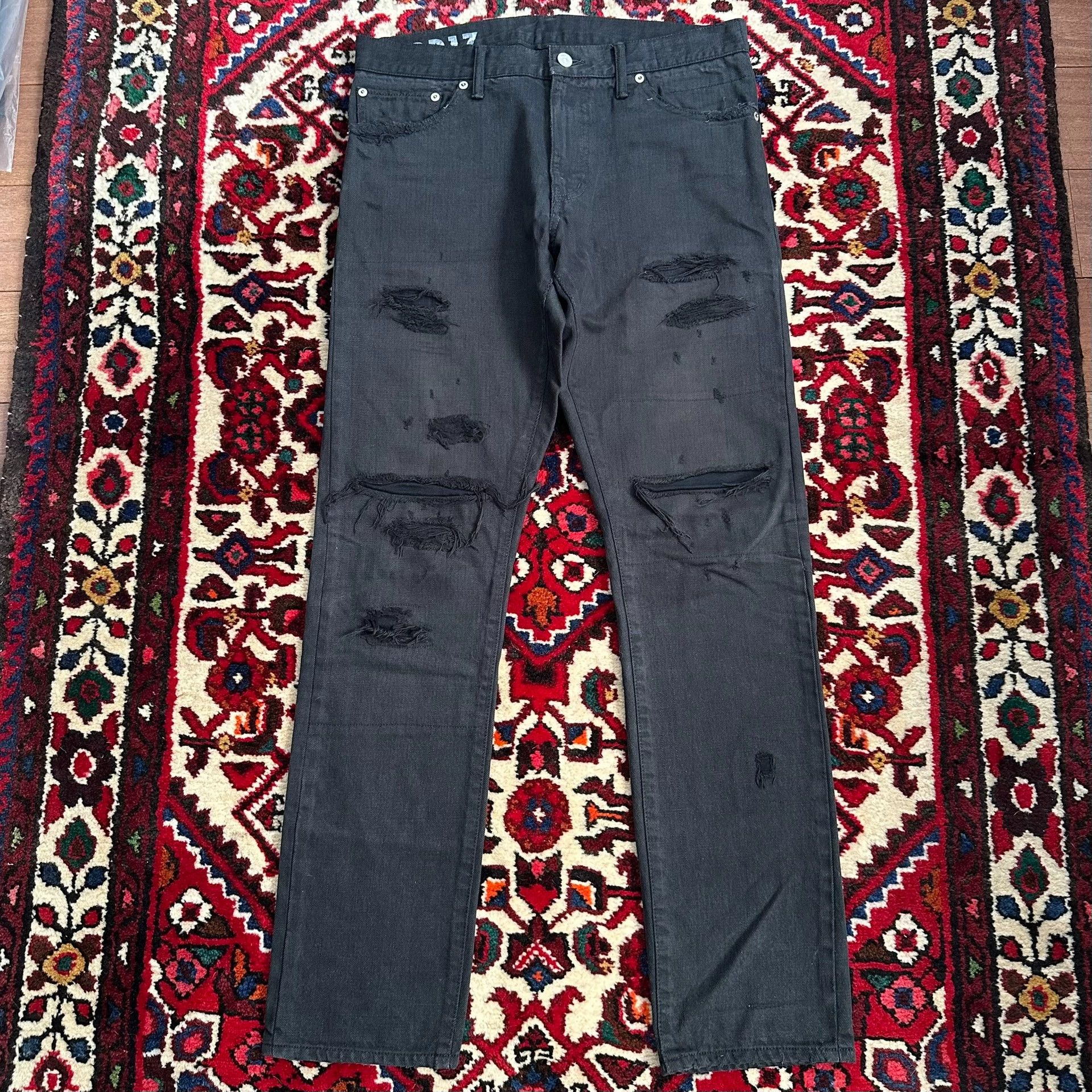 Visvim Visvim 20ss 12D17 W34L30 Black Destroyed Journeyman Dye Size US 34 / EU 50 - 1 Thumbnail