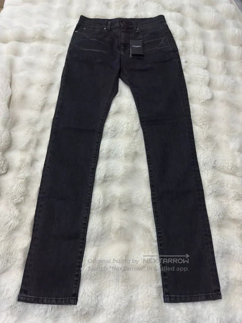 Saint Laurent Paris Saint Laurent Paris Glue Splatter Black Grey Men's Jeans Size US 30 / EU 46 - 1 Thumbnail