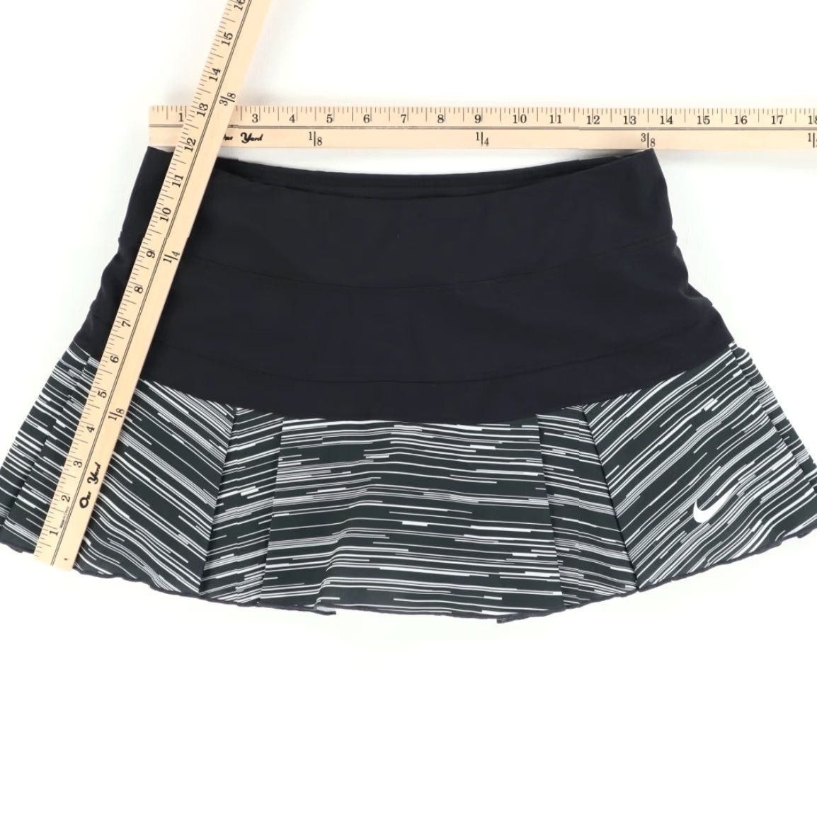 Nike Nike High Stretch Dri-Fit Pleated Tennis Skort Black Colorblock Women's S Size ONE SIZE - 3 Thumbnail