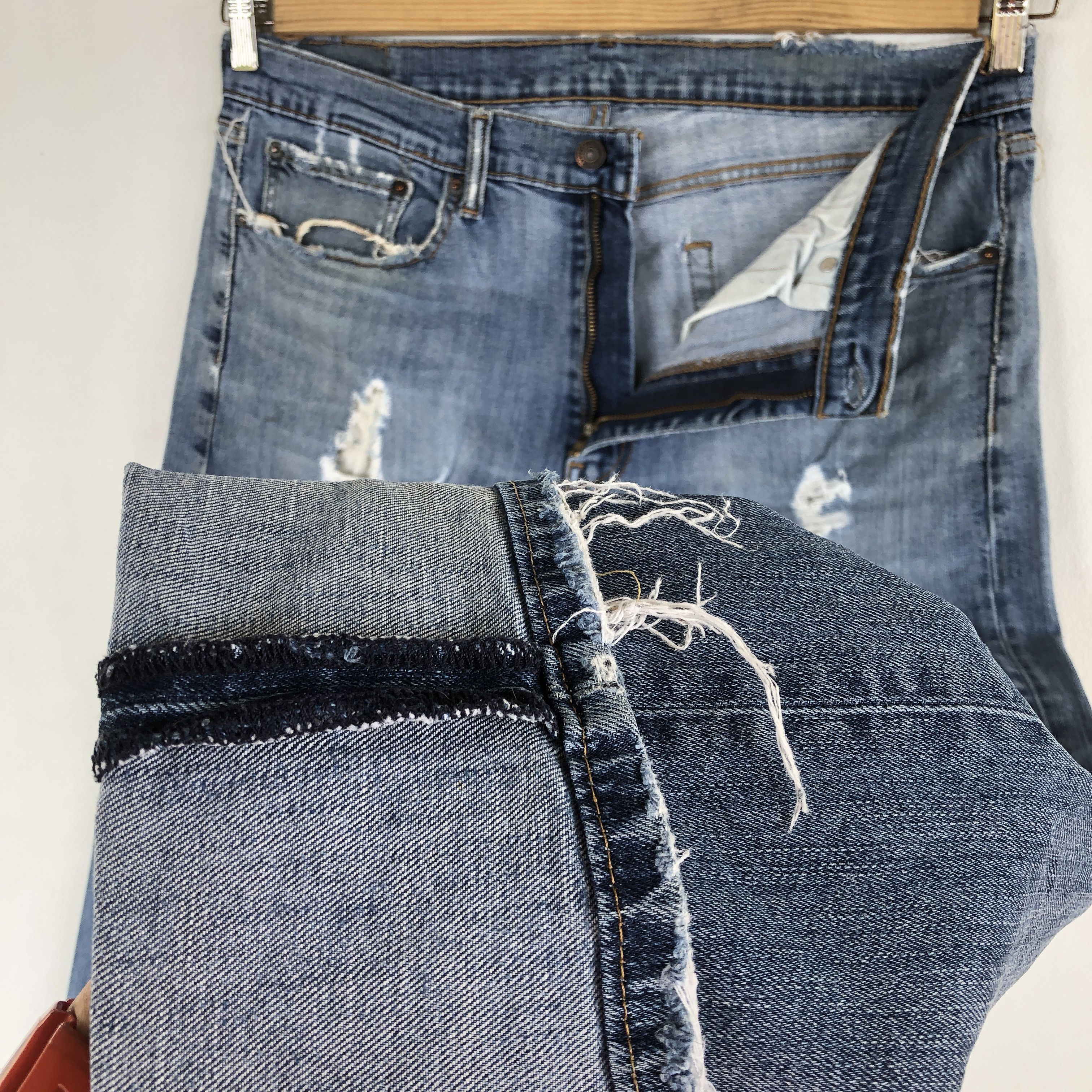 Levi's Vintage Levis 505 Jeans Distressed Levi's Faded Denim Size US 34 / EU 50 - 8 Thumbnail