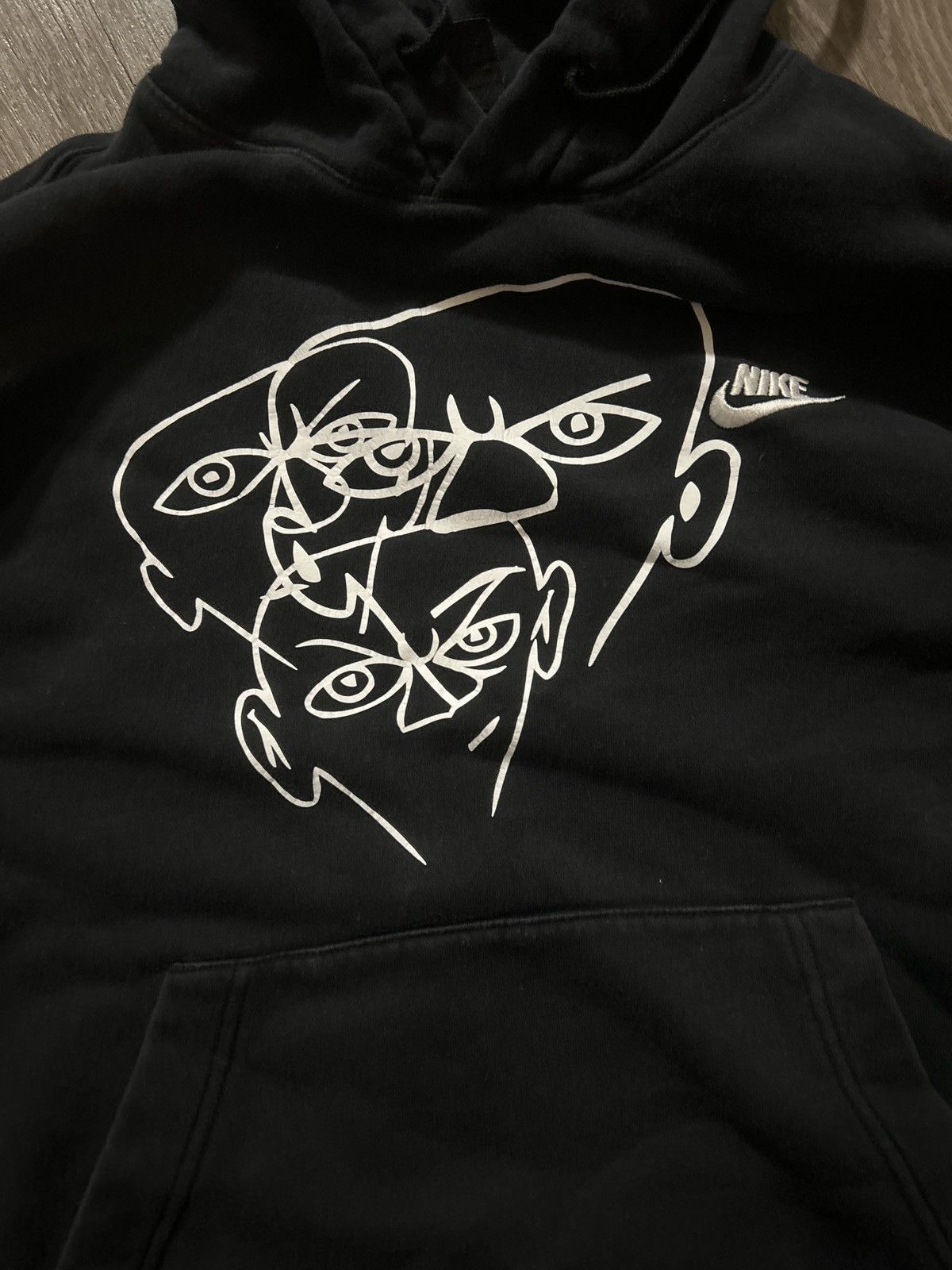 Vintage Nike Picasso Hoodie Size US S / EU 44-46 / 1 - 4 Thumbnail