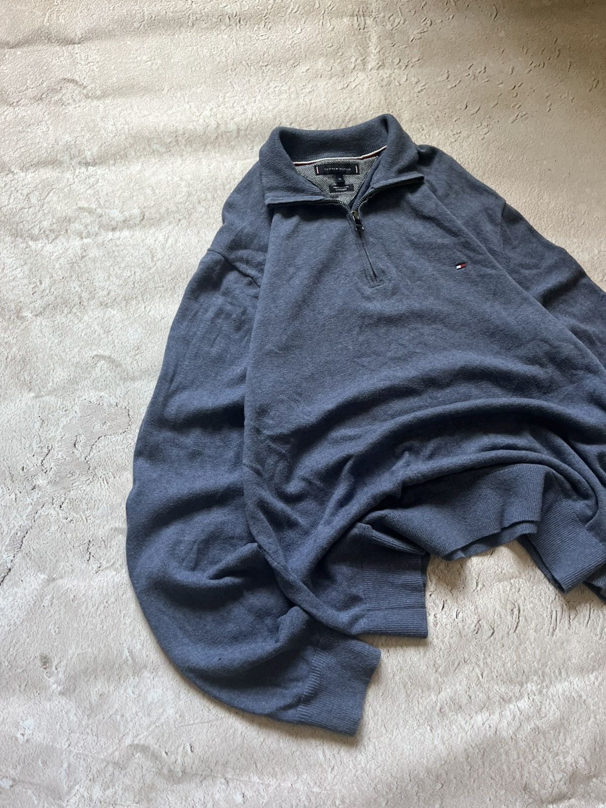 Tommy Hilfiger Tommy Hilfiger Quarter-Zip Knit — Charcoal Size US XL / EU 56 / 4 - 4 Thumbnail