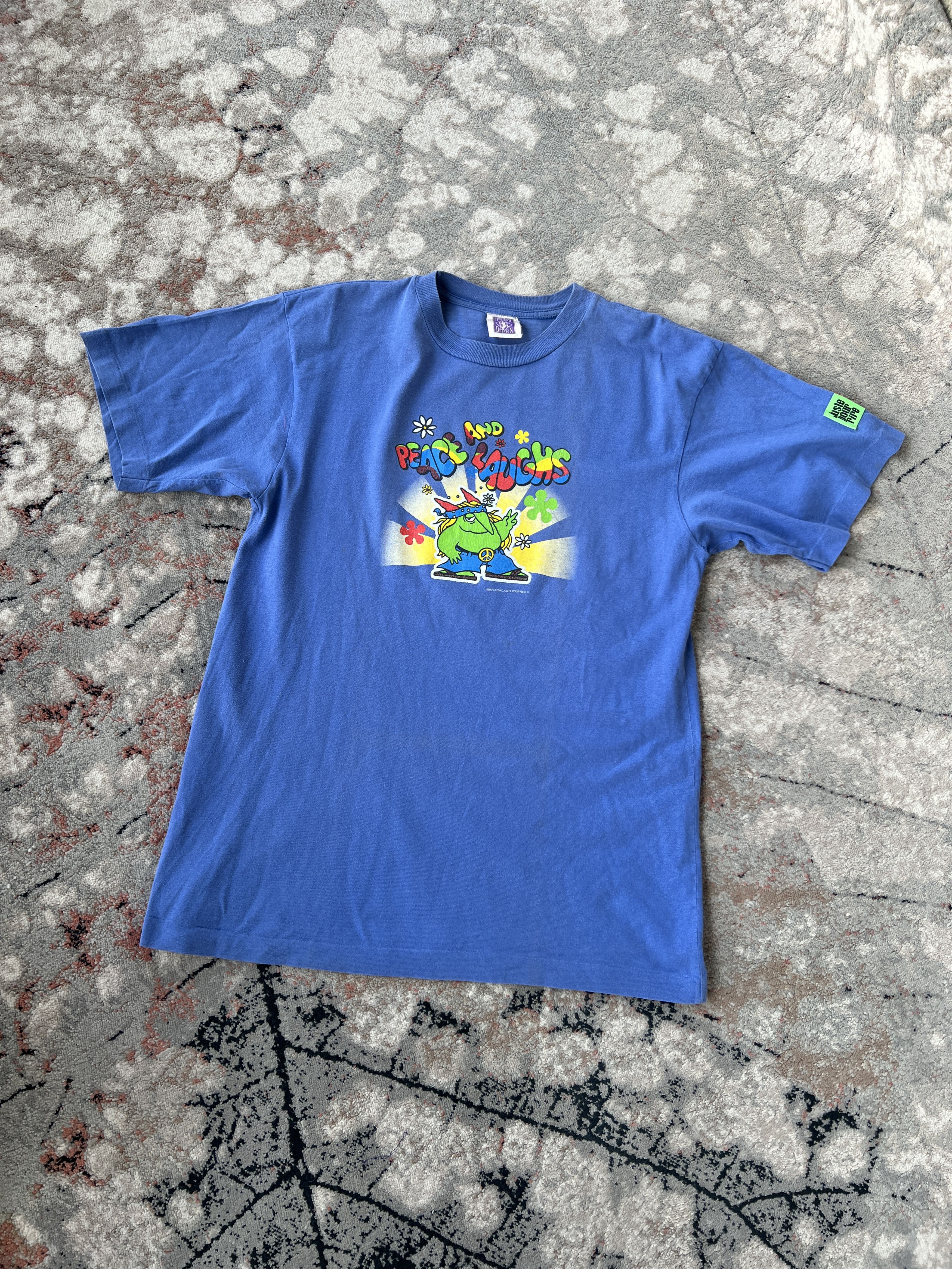 Vintage 1998 Juste Pour Rire Peace And Laughs Tee Size US M / EU 48-50 / 2 - 1 Thumbnail