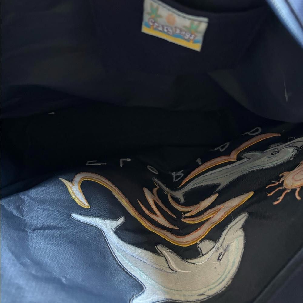 Designer Y2K Florida Embroidered Dolphin Duffle Bag Size ONE SIZE - 4 Thumbnail