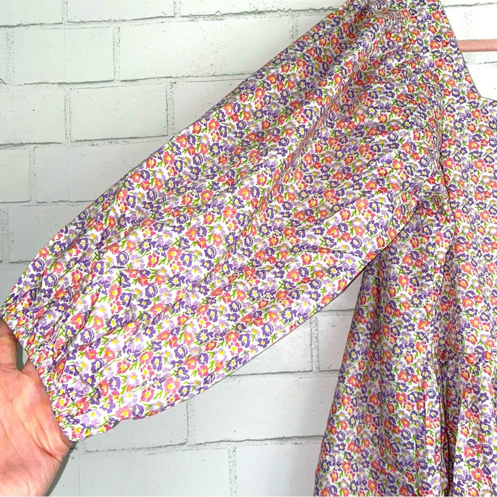 Anthropologie NEW NWT STORIA puff sleeve liberty babydoll dress LG Size L / US 10 / IT 46 - 8 Thumbnail