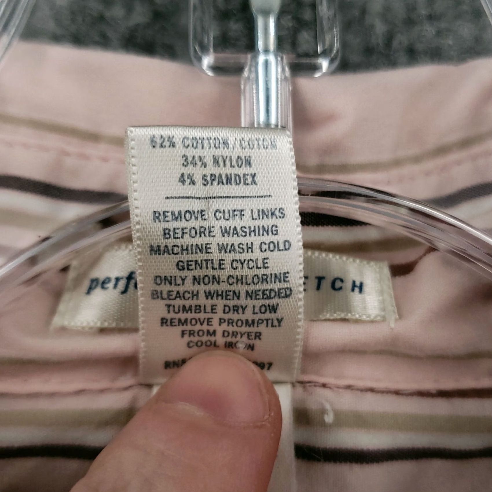 Old Navy Old Navy Womens L Large Pink Striped Stretch Button Up Shirt Casual Size L / US 10 / IT 46 - 4 Thumbnail