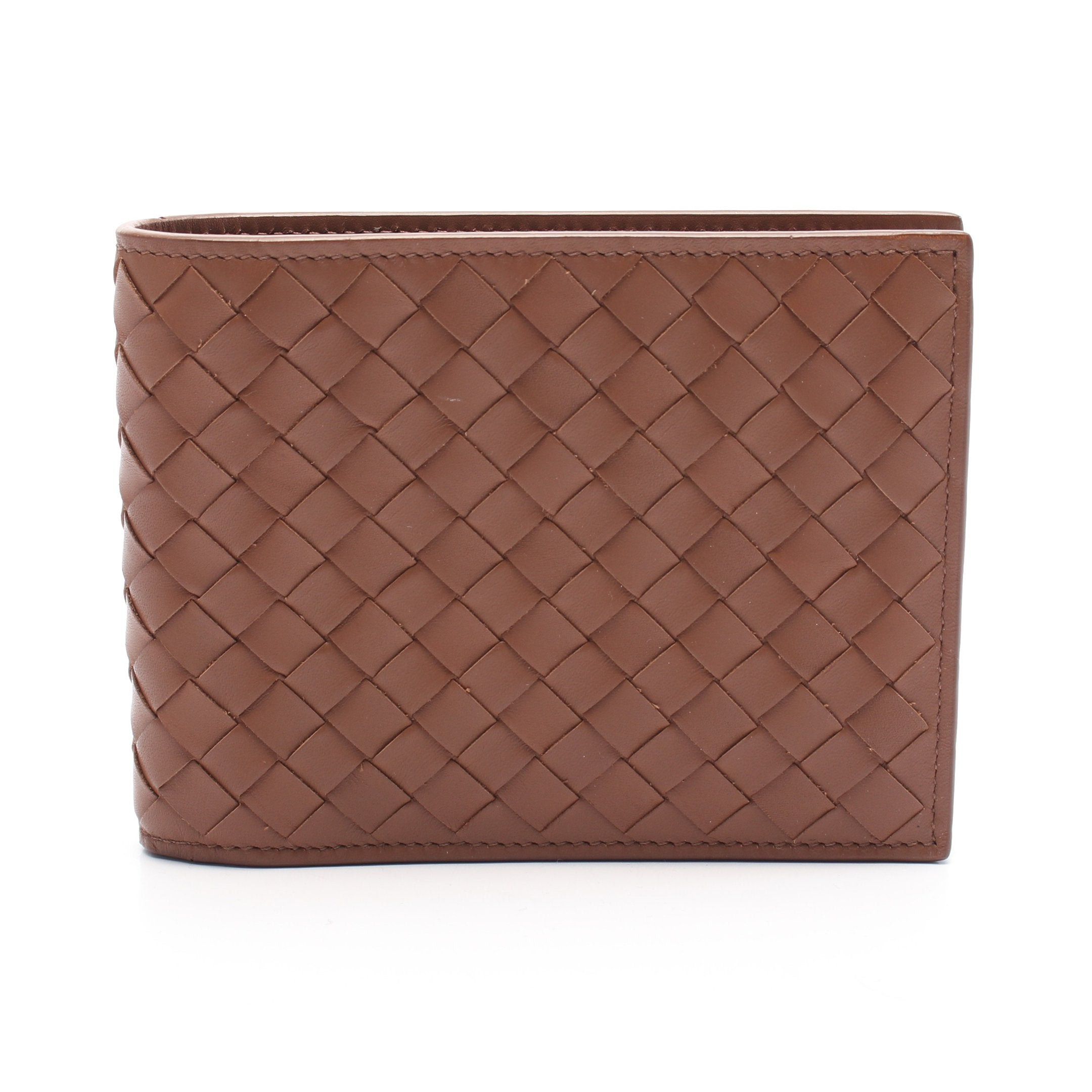Bottega Veneta Bottega Veneta Intrecciato Bi-Fold Wallet Leather Brown Size ONE SIZE - 1 Thumbnail