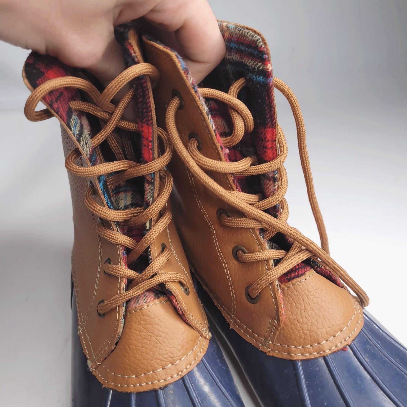 Vintage VINTAGE? Sporto Boots Womens 7 Blue Leather Rubber Duck Rain Boot Flannel Lined Boots Womens 7 Blue Leather Rubber Duck Rain Boot Flannel Lined Size US 7 / IT 37 - 5 Thumbnail