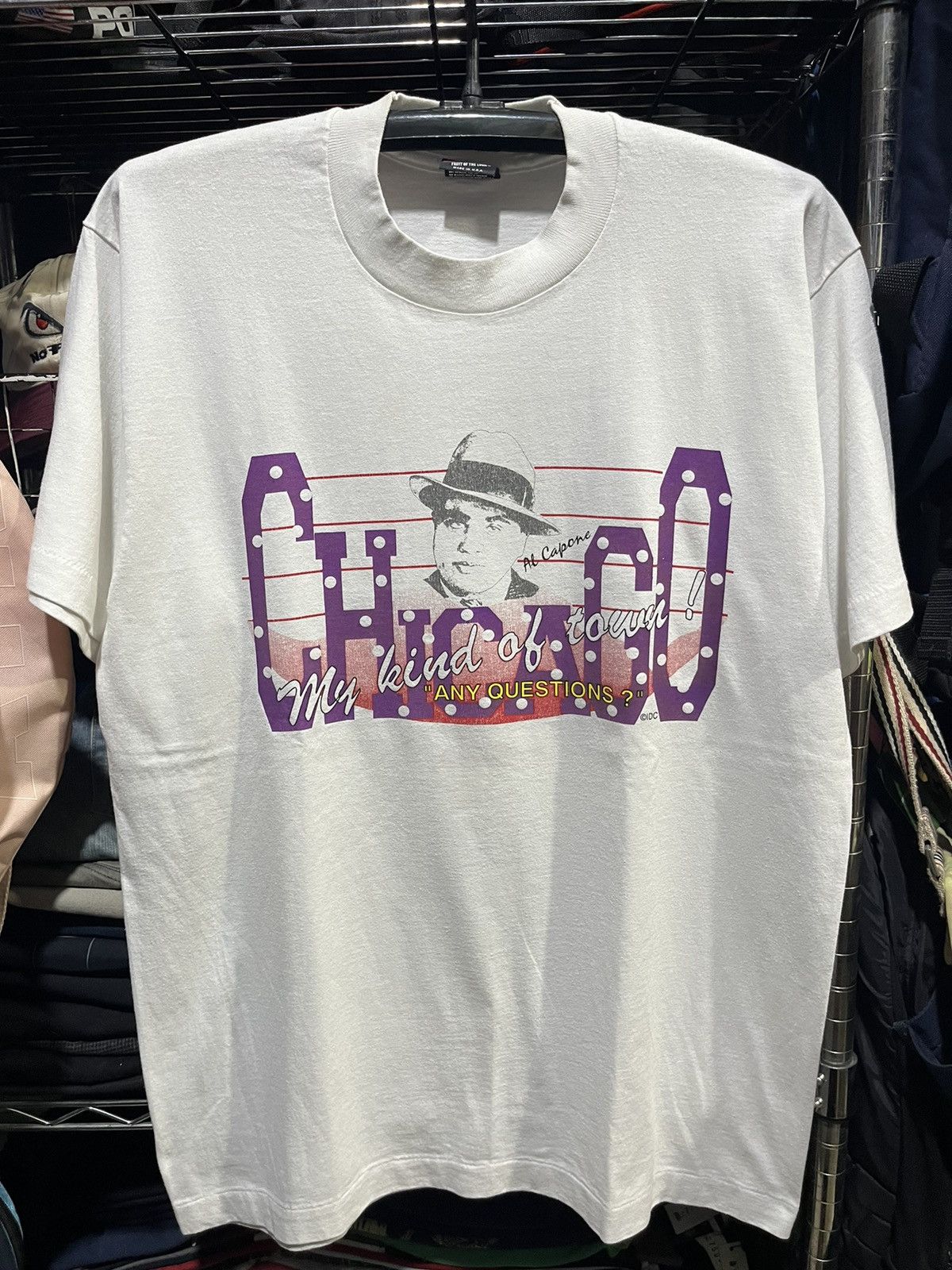 Vintage Al Capone Chicago My Kind of Town Photo Tee 90s Size US L / EU 52-54 / 3 - 1 Thumbnail