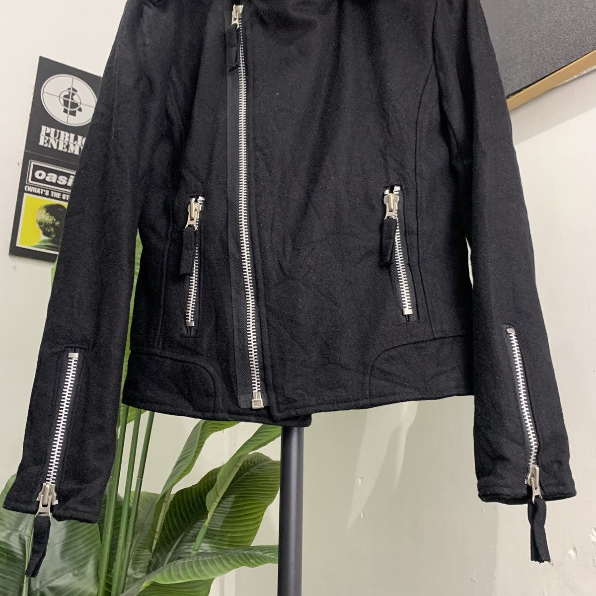 Attachment × Japanese Brand × Kazuyuki Kumagai Attachment Attachment Bikers Wool Jacket Japan Ramones Style Size US M / EU 48-50 / 2 - 3 Thumbnail
