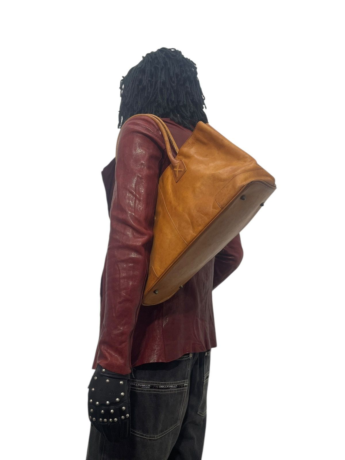 Genuine Leather Full Leather Patina Unknown Tote Shoulder Bag 2🟩2 Size ONE SIZE - 1 Thumbnail