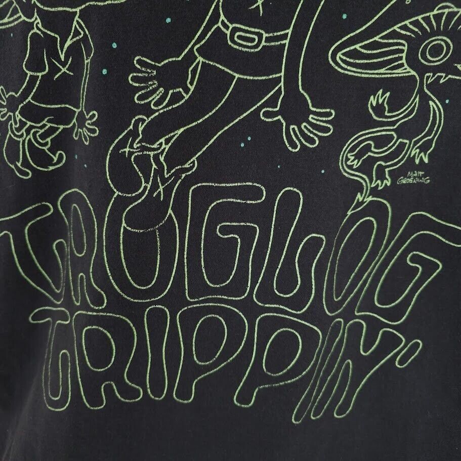 Other Troglog Trippin T Shirt Mens Size Medium Black Matt Groening Size US M / EU 48-50 / 2 - 3 Thumbnail