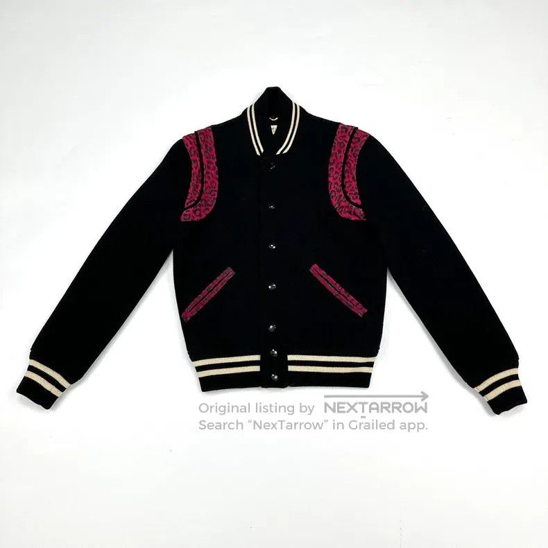 Saint Laurent Paris Saint Laurent Paris Black and Pink Leopard Print Baseball Size XXS / US 00 / IT 34 - 1 Thumbnail
