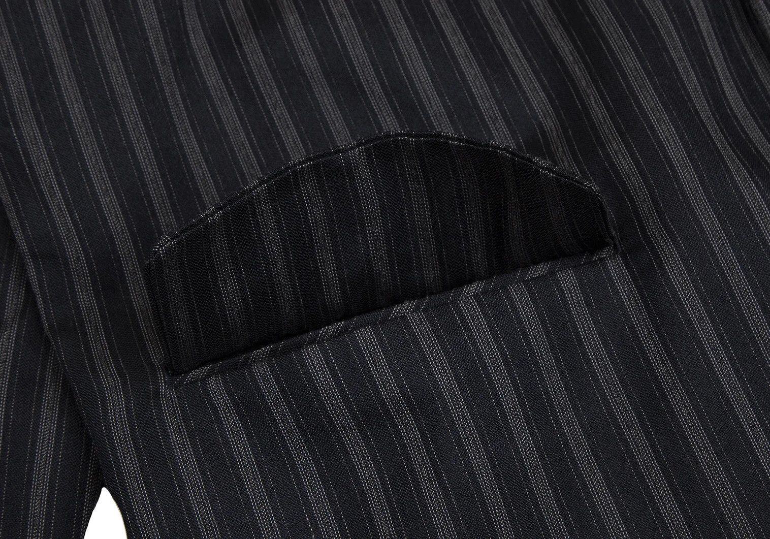 Comme des Garcons Homme Plus Polyester Stitch Stripe Jacket in Navy, Size M Size US M / EU 48-50 / 2 - 11 Thumbnail