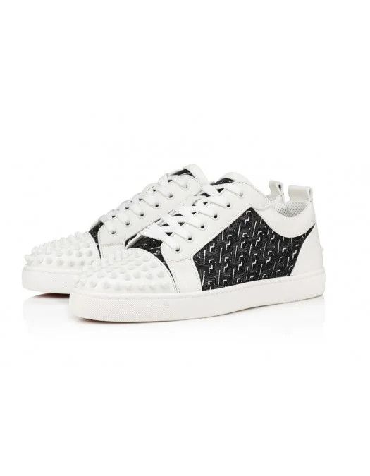 o1s1wg110924 Louis Junior Spikes Sneaker in White
