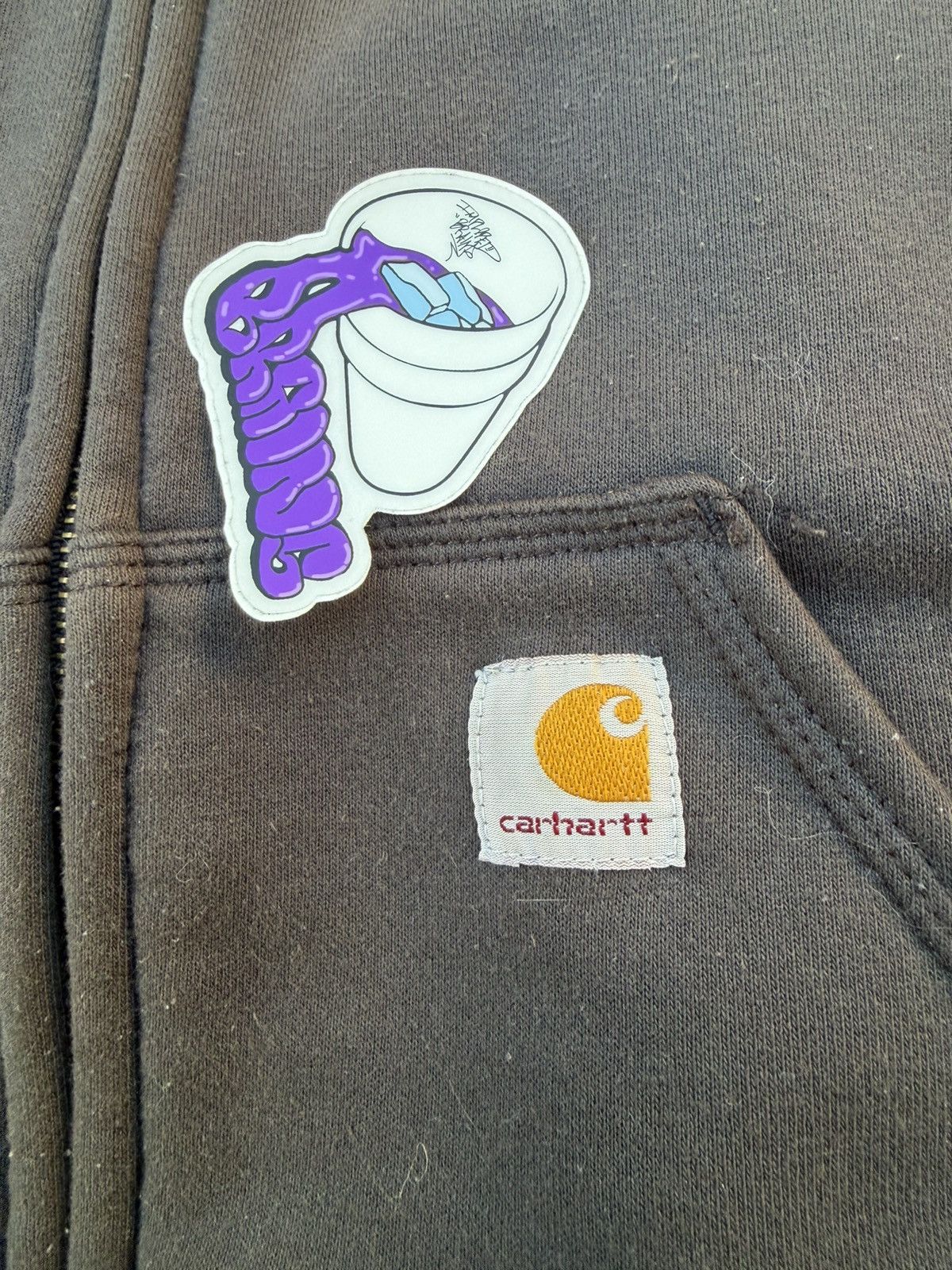 Carhartt Custom Carhartt ASSPIZZA Black Work Jacket Size US S / EU 44-46 / 1 - 7 Thumbnail