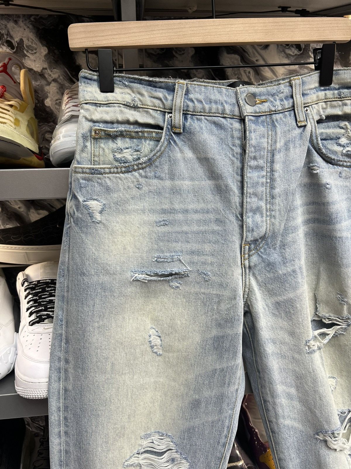 Amiri Amiri Destroyed Slouchy Jeans Size US 31 - 4 Thumbnail