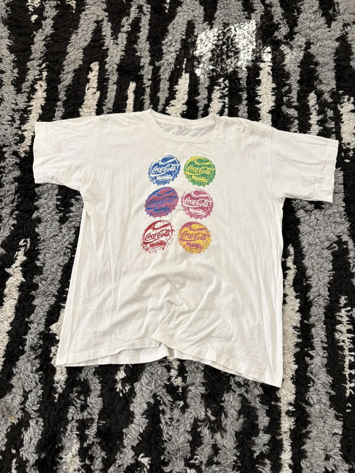 Vintage Coca cola 80s vintage andy warhol t-shirt Size US L / EU 52-54 / 3 - 1 Thumbnail