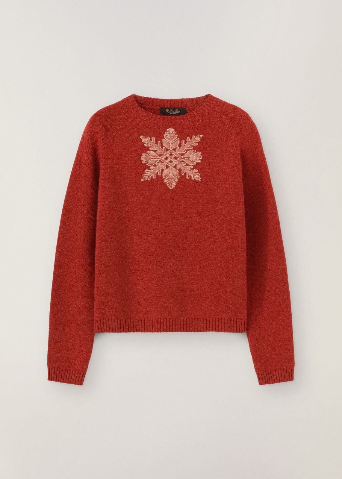 image of Loro Piana O1Loc1C0124 Roundneck Sweater In Red, Women's (Size Large)