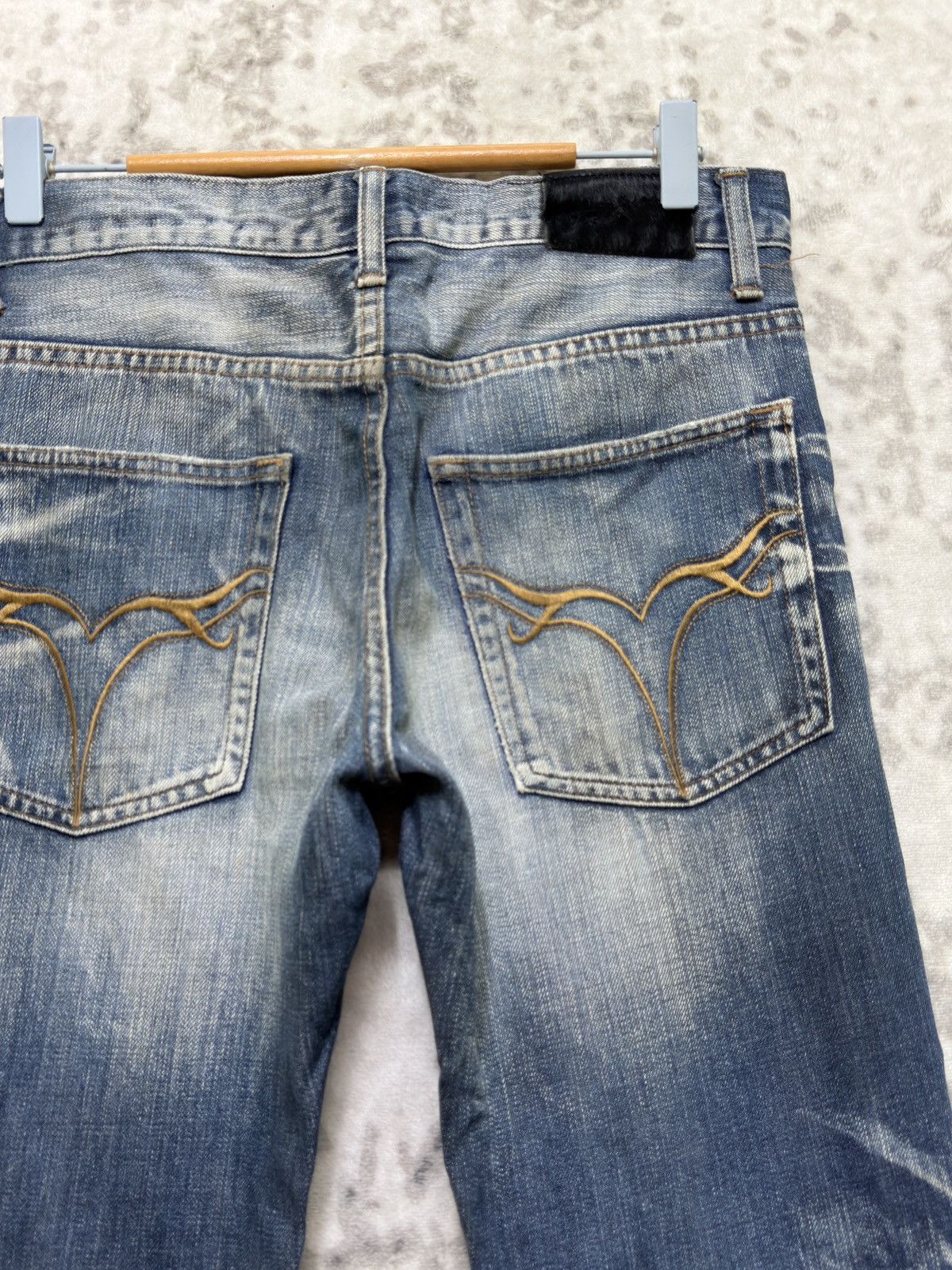 If Six Was Nine Vintage Jackrose Distressed Flare Bootcut Grunge Whiskered Size US 30 / EU 46 - 11 Thumbnail
