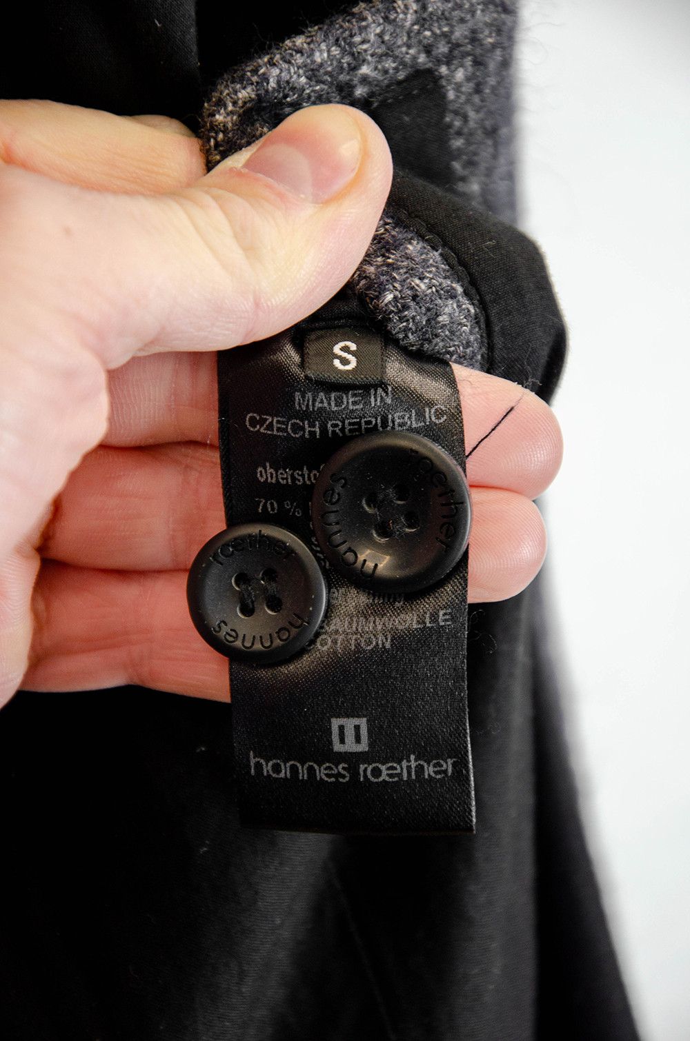 hannes roether Hannes Roether Wool Tweed Coat w/ Leather Elbow Patches – S Size US S / EU 44-46 / 1 - 13 Thumbnail