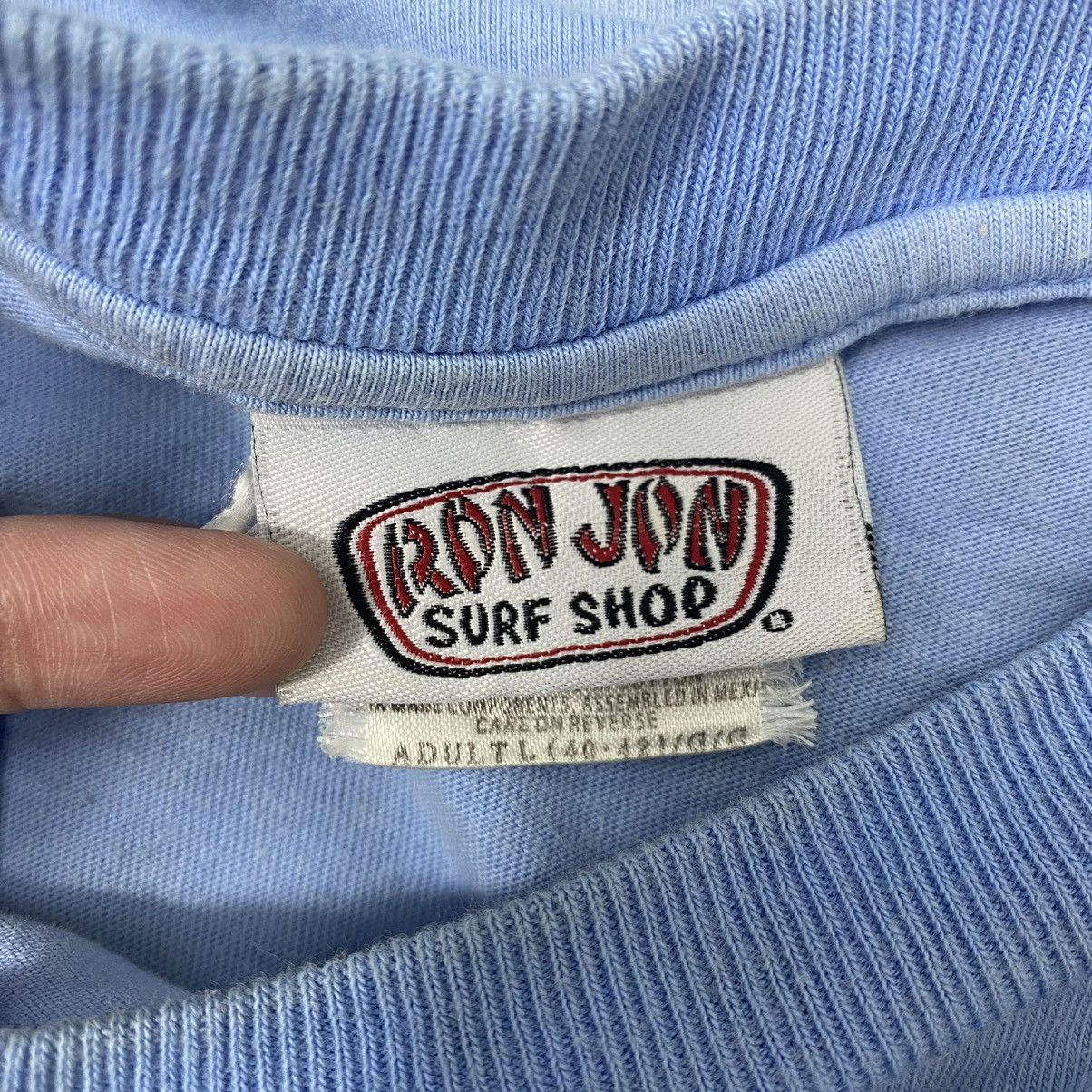 Vintage 90s RON JON SURF Shop Usa Brand Print Blue