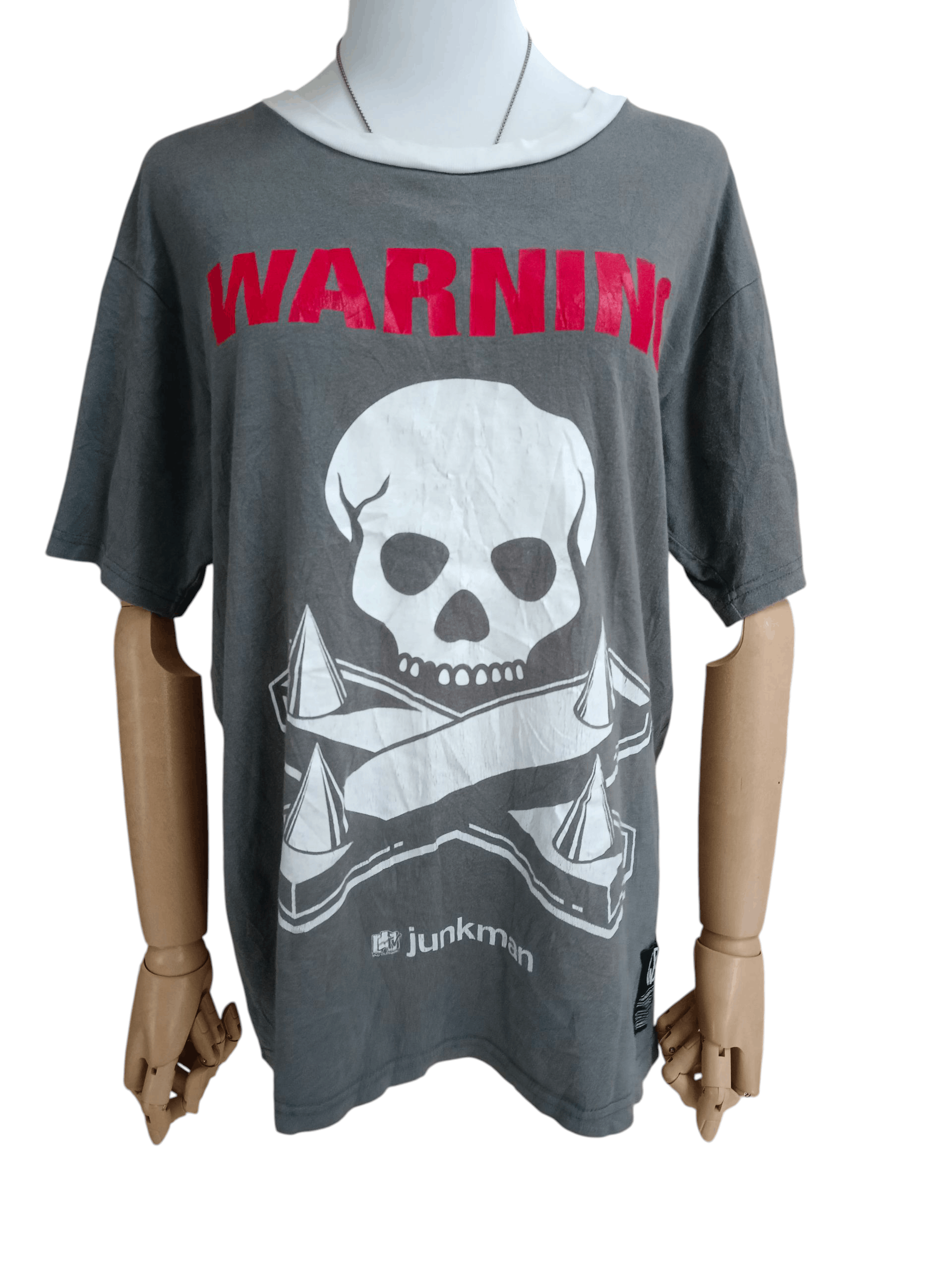 Japanese Brand WARNING JUNKMAN SKULL CROOSBONE Size US M / EU 48-50 / 2 - 1 Thumbnail