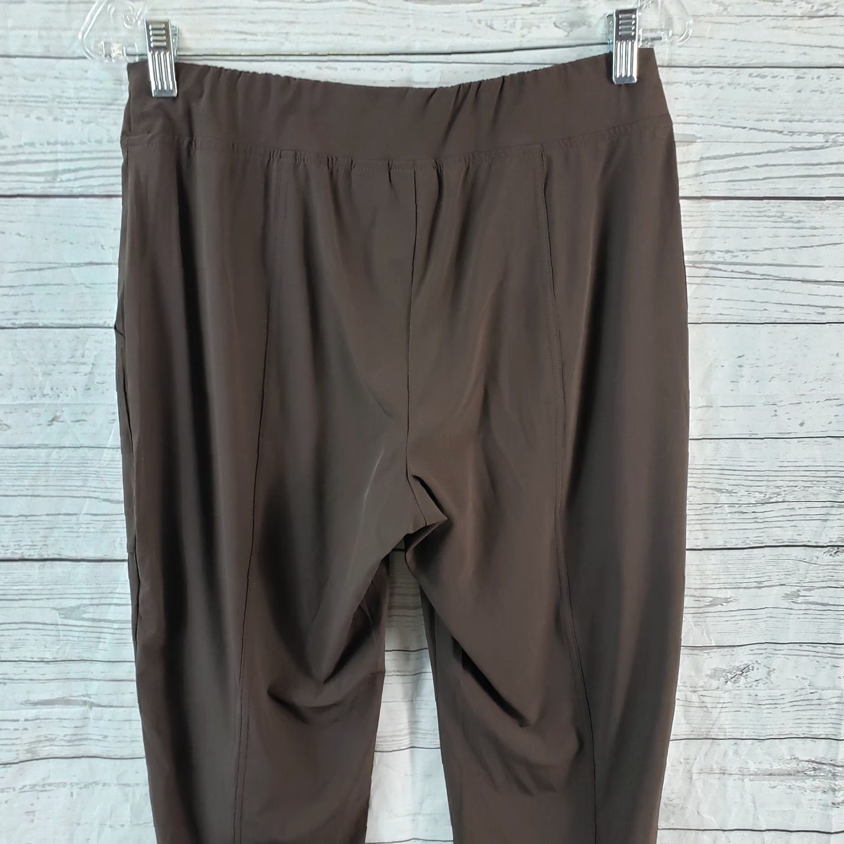 Vintage Chico's Zenergy Womens Pull On Pants Sz 4 Brown Ruched Pockets Mid Rise Size 27" / US 4 / IT 40 - 4 Thumbnail