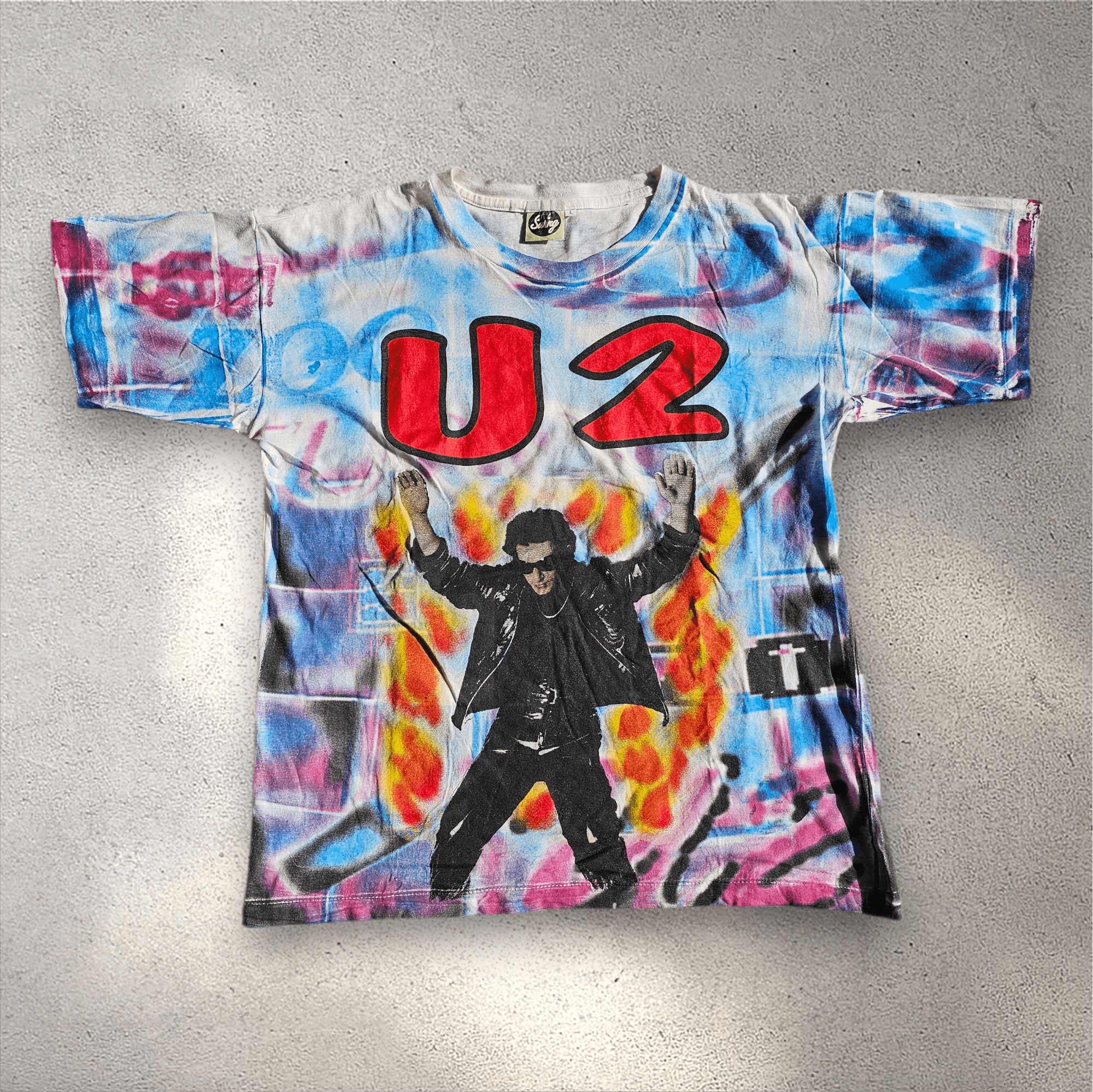 Band Tees U2 Crazy All Over Print Euro Zoo 90's Tour Tee Size US L / EU 52-54 / 3 - 1 Thumbnail
