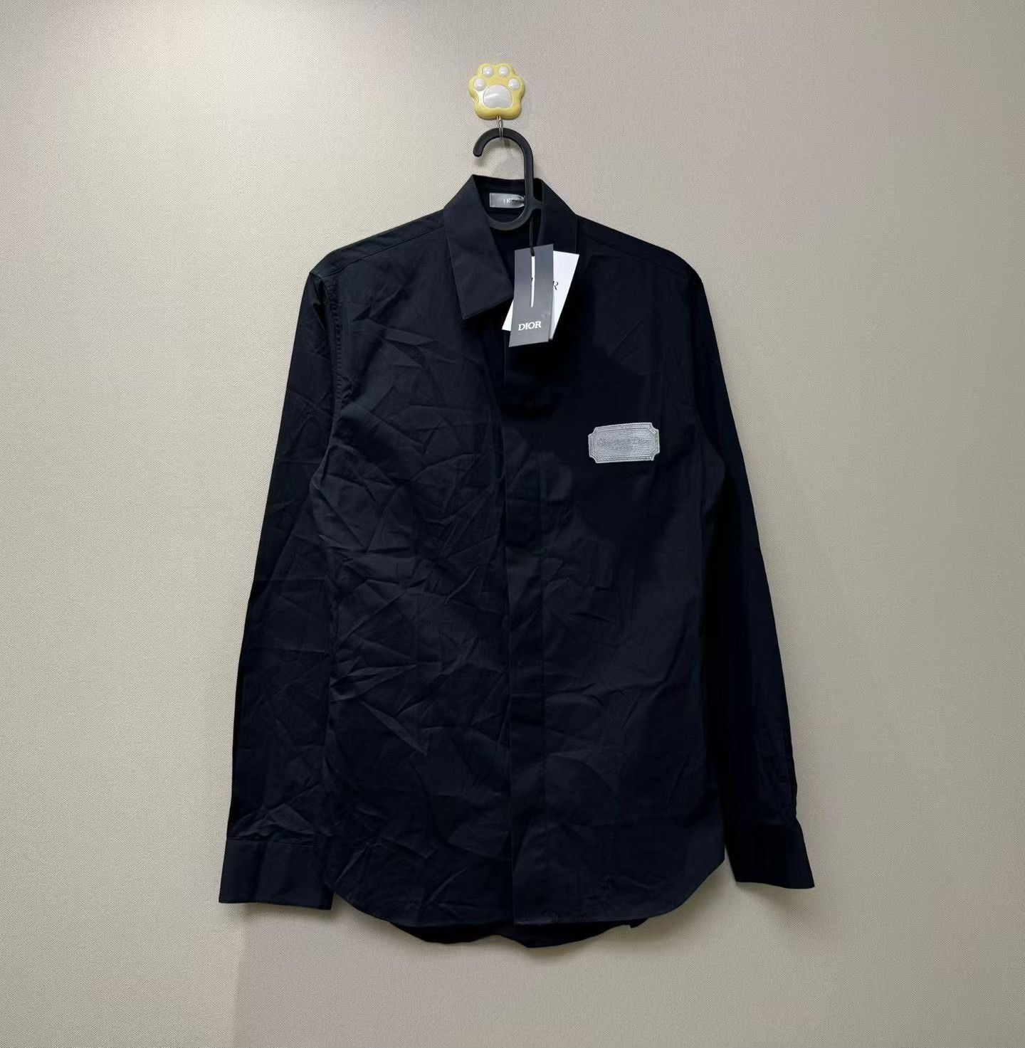 Dior DIOR New Black Embroidered Logo Shirt Size US M / EU 48-50 / 2 - 1 Thumbnail