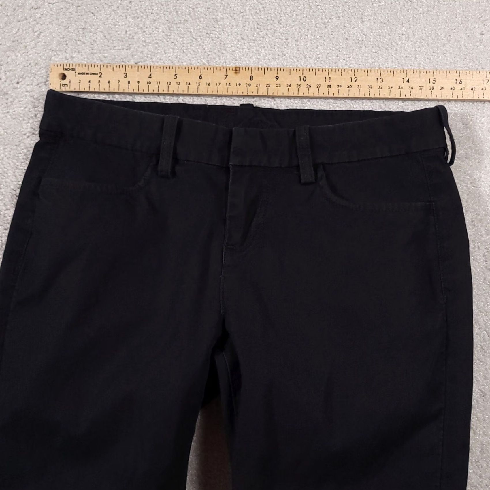 Vintage Kut From The Kloth Pants Women's 6 Dark Blue Casual Capri Chino Straight Front Flat Front Pockets Easy Care Regular Inseam 25.5 in Size 28" / US 6 / IT 42 - 4 Thumbnail