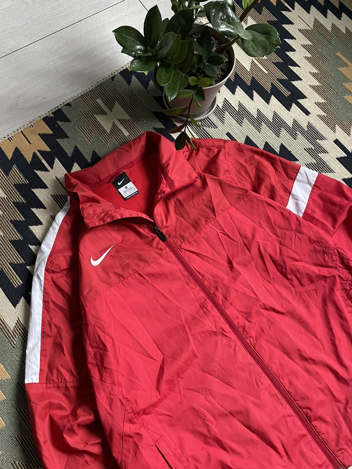 Nike × Vintage Nike Nylon Swoosh Track Jacket Size US XL / EU 56 / 4 - 5 Thumbnail