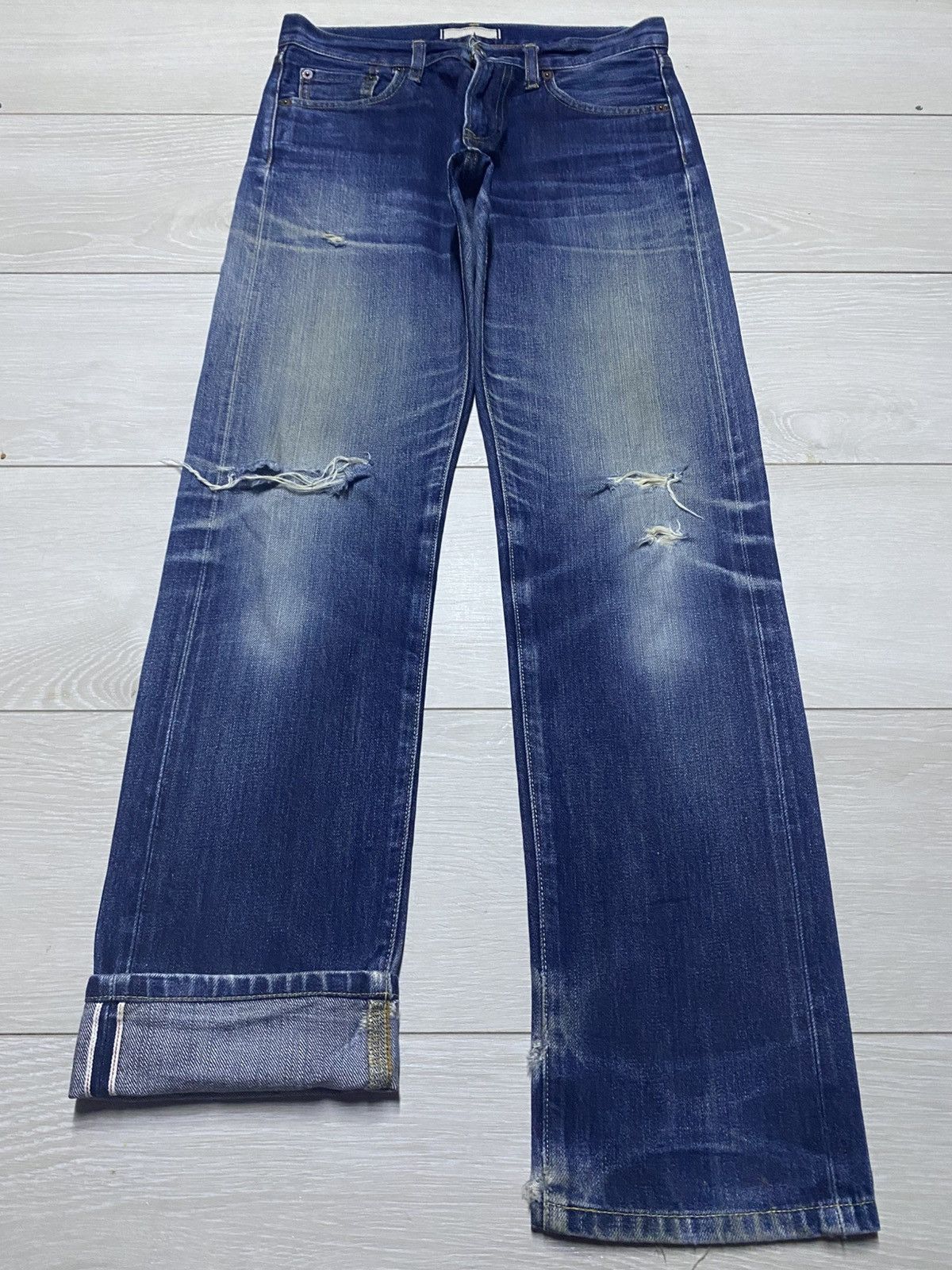 Uniqlo Vintage Japanese Brand Uniqlo Selvedge Slim Skinny Jeans Size US 29 - 1 Thumbnail