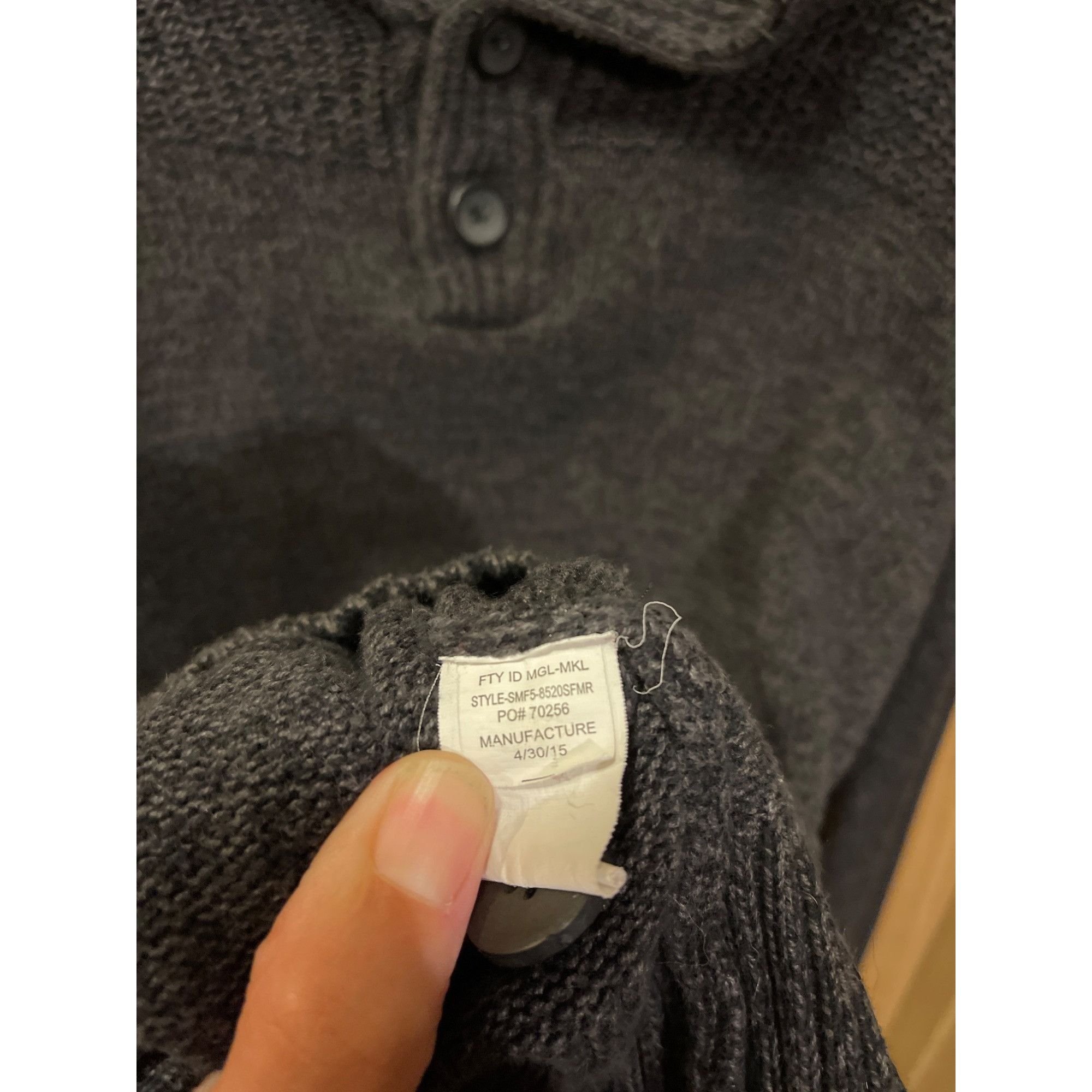 Great Northwest Great Northwest men's Gray Shawl Collar Knit Sweater Size L Size US S / EU 44-46 / 1 - 4 Thumbnail