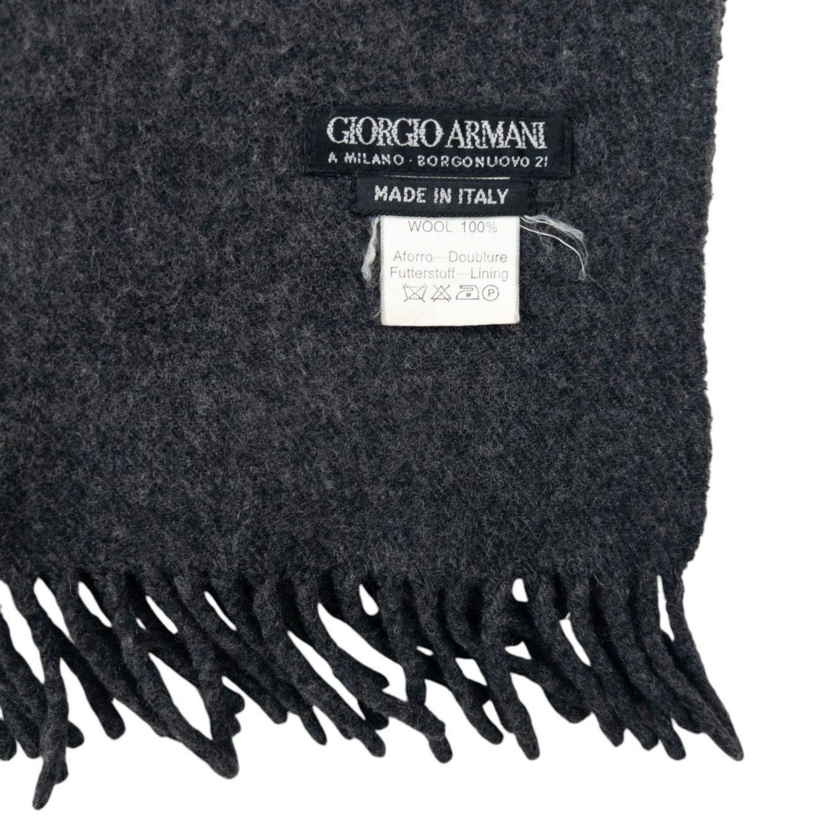 Giorgio Armani Vintage 80s Giorgio Armani Wool Tassel Scarf Size ONE SIZE - 6 Thumbnail