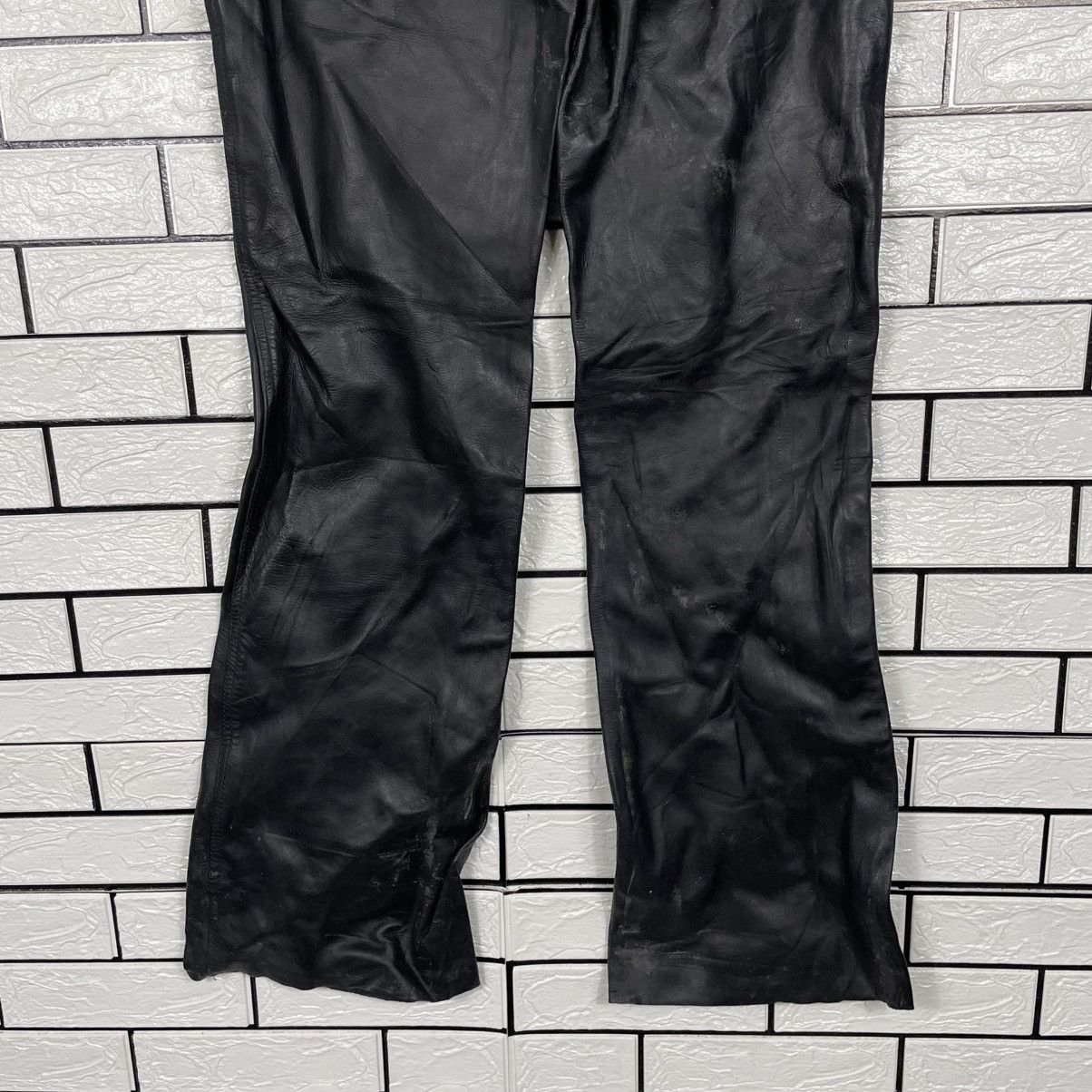 Japanese Brand Horn Work Motorcycle Riding Leather Pant Size US 32 / EU 48 - 10 Thumbnail