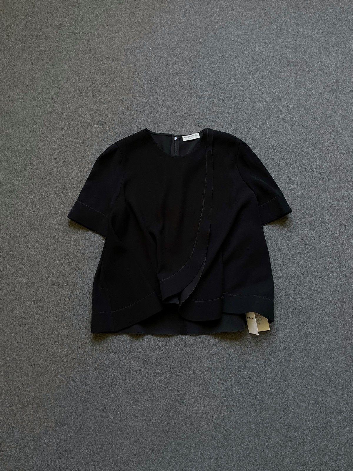 Image of Balenciaga Paris Black Blouses in Dark Black, Women's (Size Small)