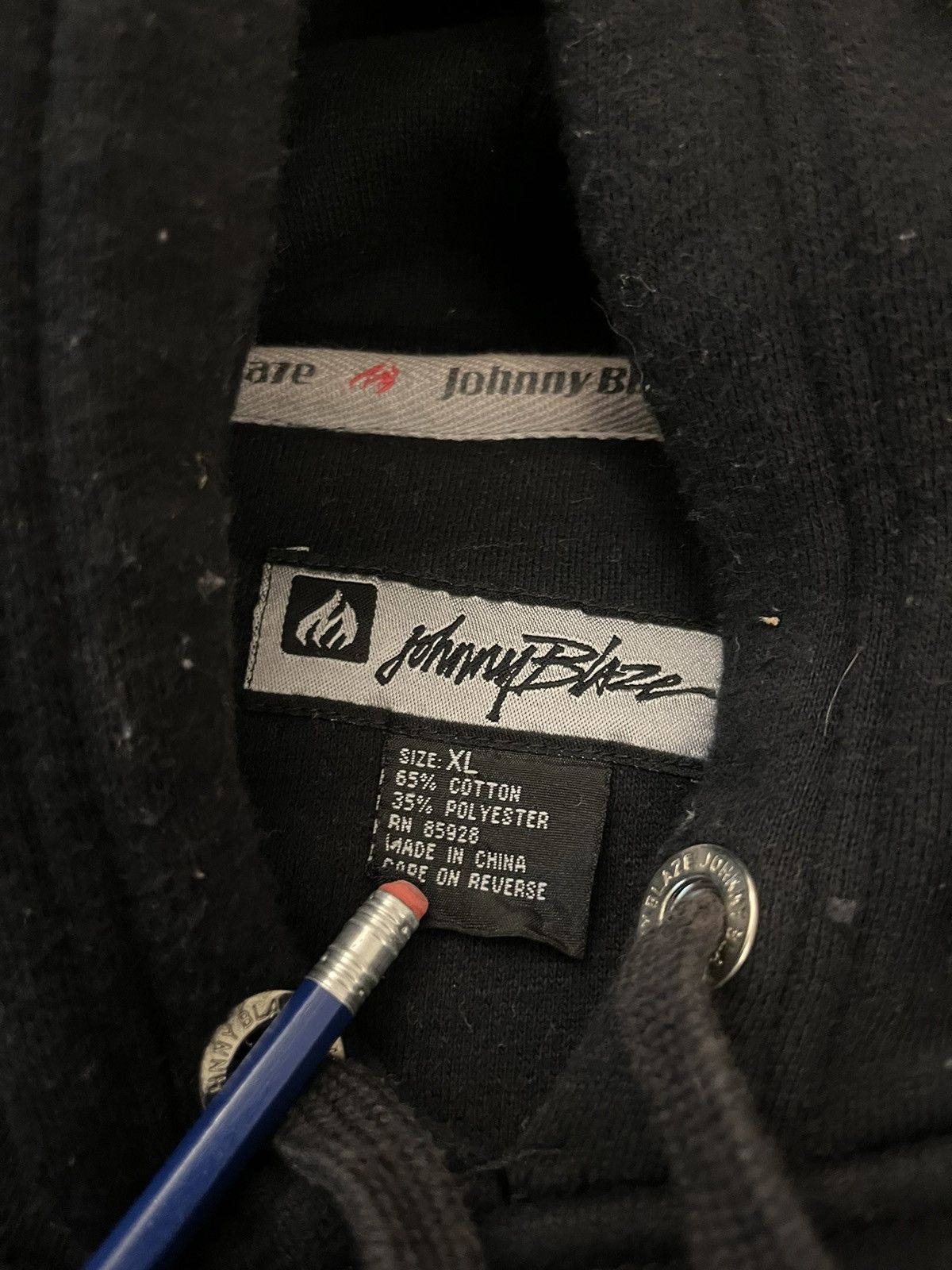 Vintage Vintage Johnny Blaze hip hop skate style hoodie Size US XL / EU 56 / 4 - 3 Thumbnail