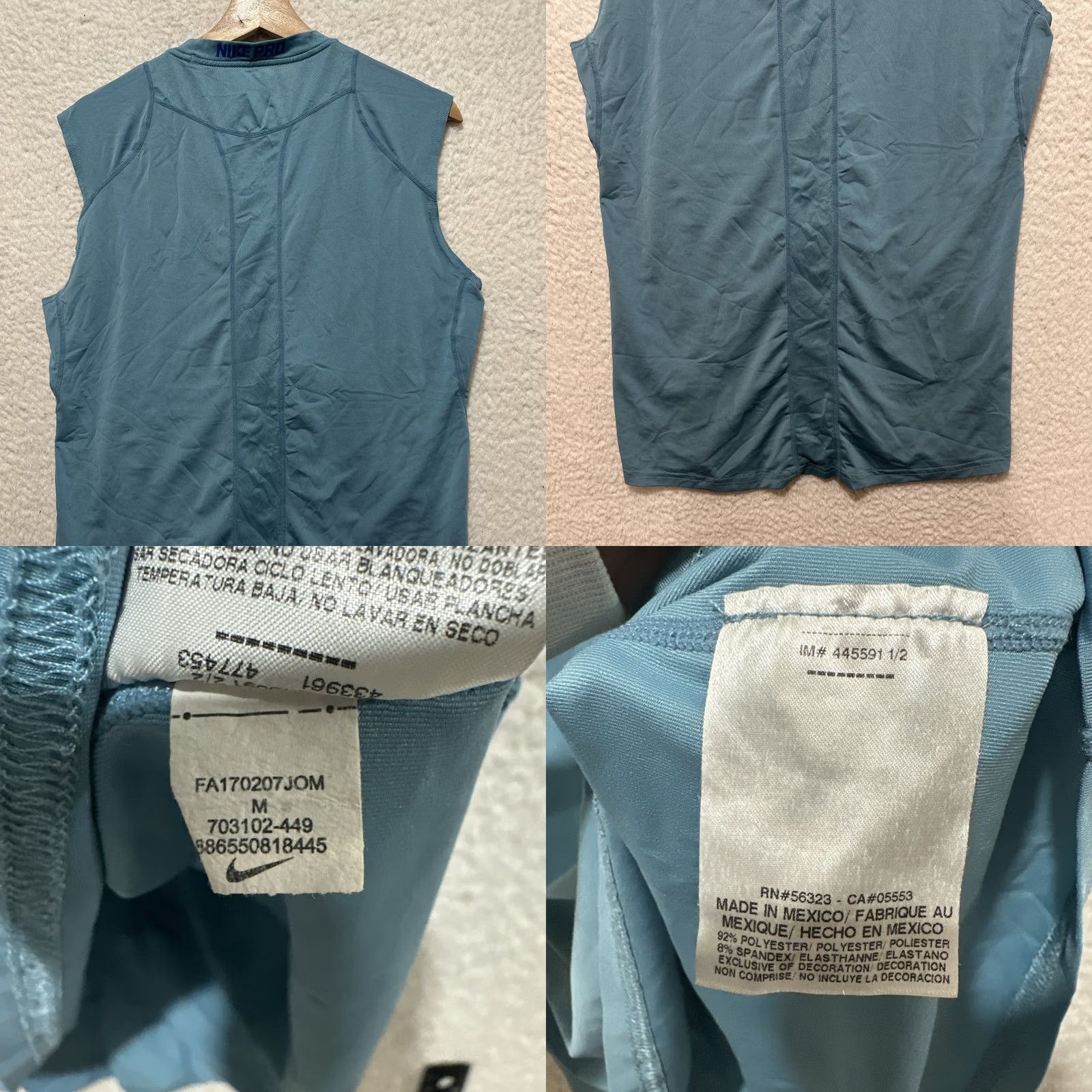 Nike Nike Dri-Fit Tank Athletic Sleeveless M Blue Men Shirt Size US M / EU 48-50 / 2 - 8 Thumbnail