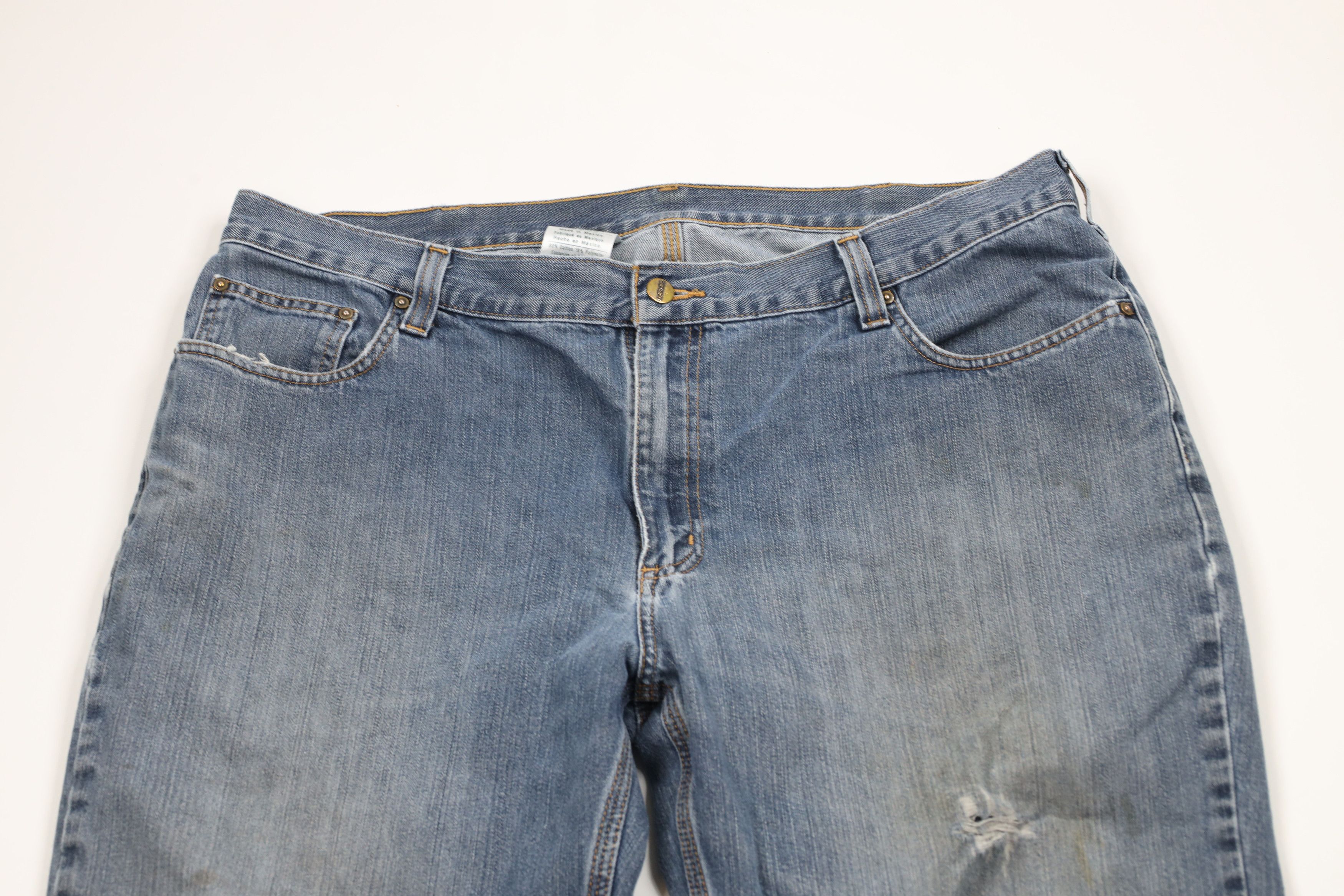Carhartt × Vintage Vintage Carhartt Distressed Relaxed Fit Denim Jeans Blue Size US 40 / EU 56 - 2 Thumbnail