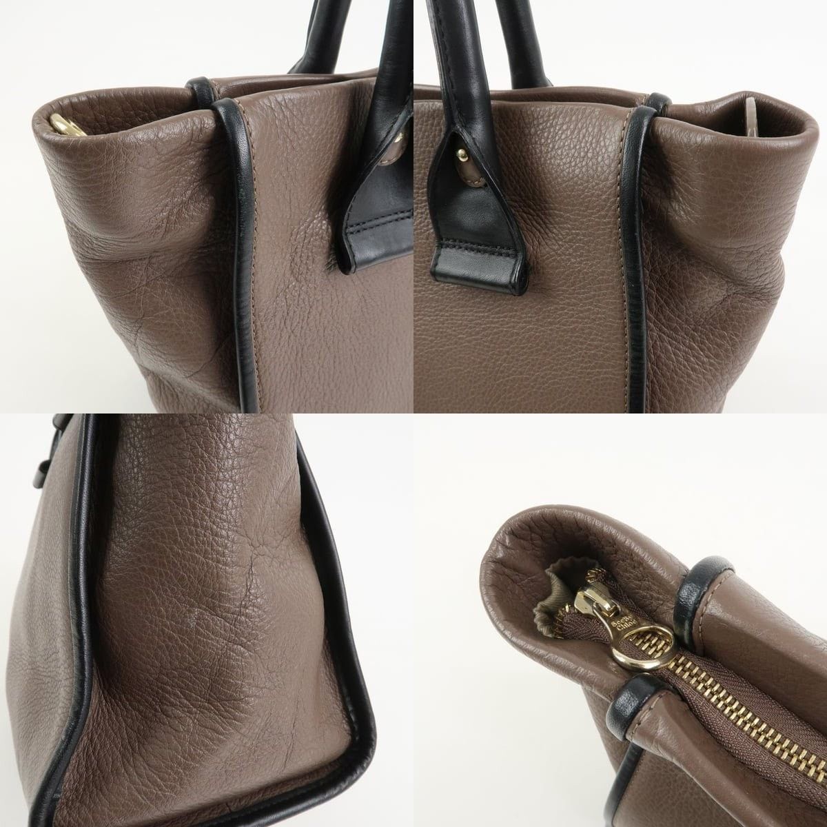 Chloe Chloe See by Chloe Calfskin Tote Brown Size ONE SIZE - 6 Thumbnail