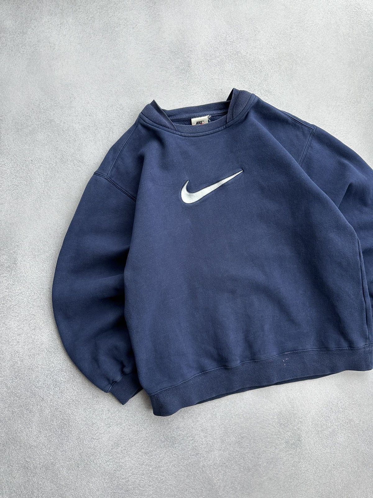 Nike × Vintage Vintage Nike Big Swoosh Woman Navy Sweatshirt Size M / US 6-8 / IT 42-44 - 2 Thumbnail